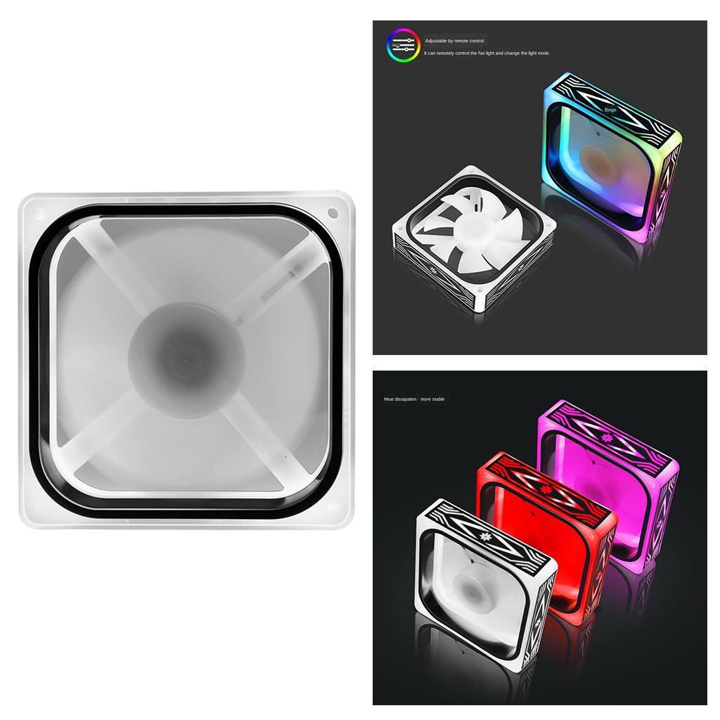 Super Silent 12cm LED RGB Desktops Computer Case Cooling Fan White