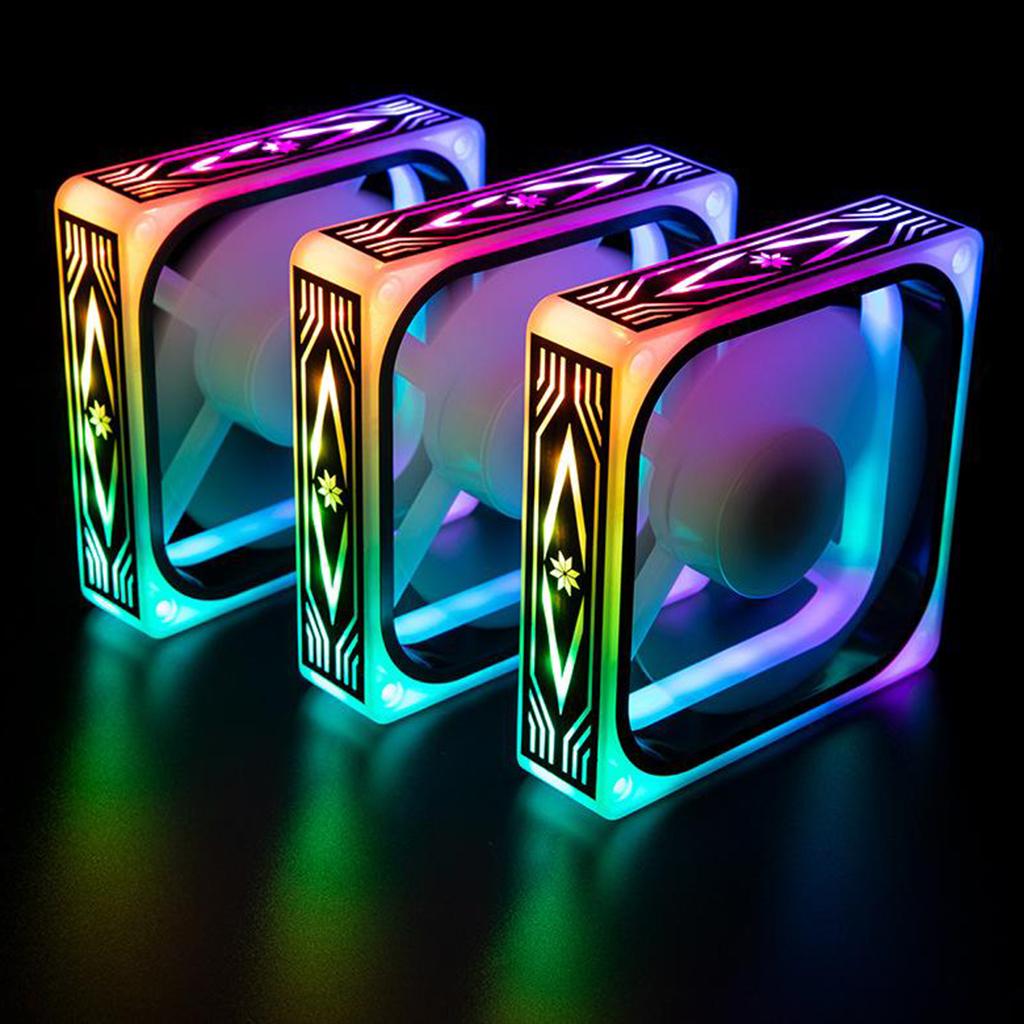 Super Silent 12cm LED RGB Desktops Computer Case Cooling Fan White