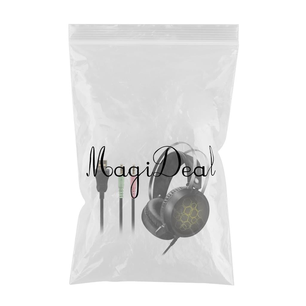 LED Wired Gaming Headset Deep Bass with Mic For PS4 PC 3.5mm Short Mic