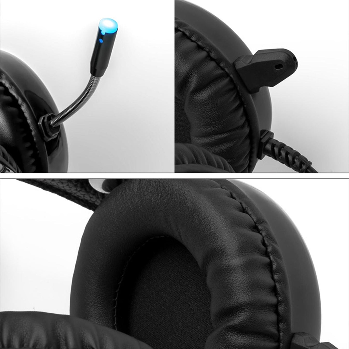 LED Wired Gaming Headset Deep Bass with Mic For PS4 PC 3.5mm Long Mic