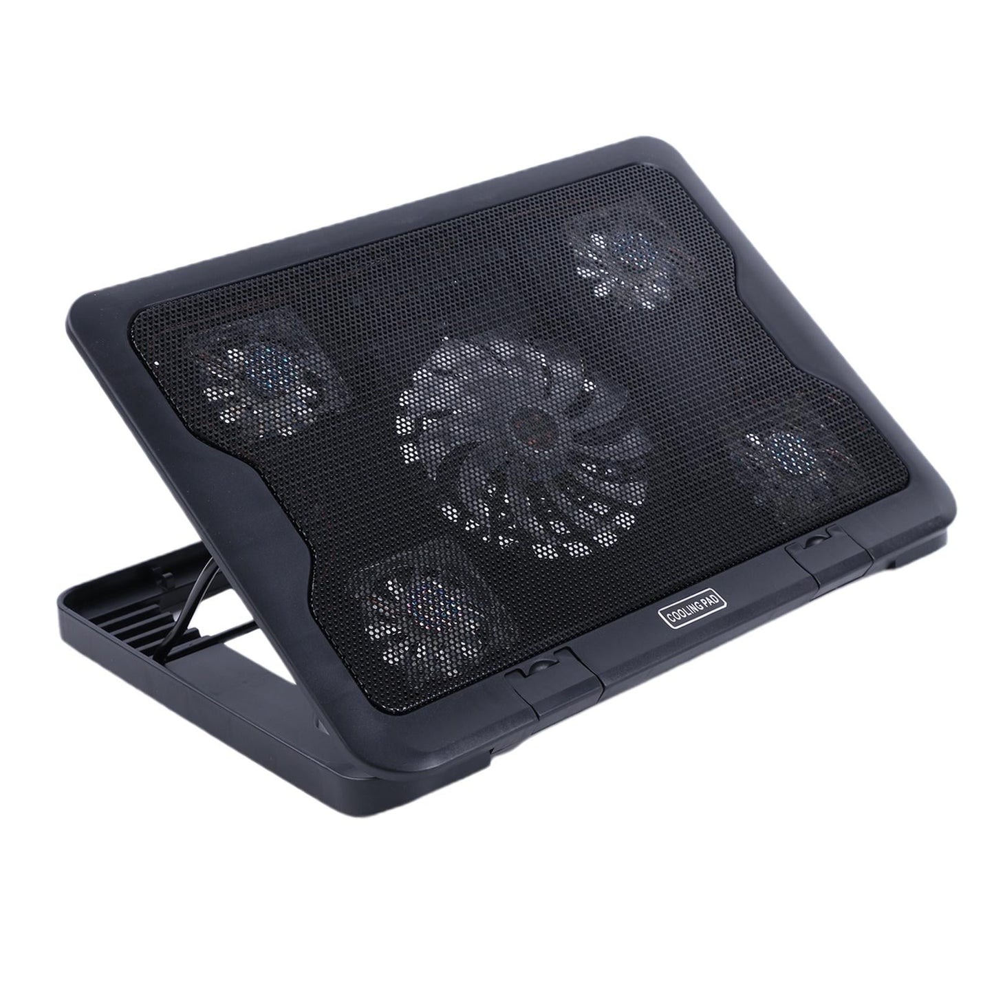 Laptop Cooling Pad Cooler 5 Blue LED Ultra Quiet Fans for 12-17" Notebook"