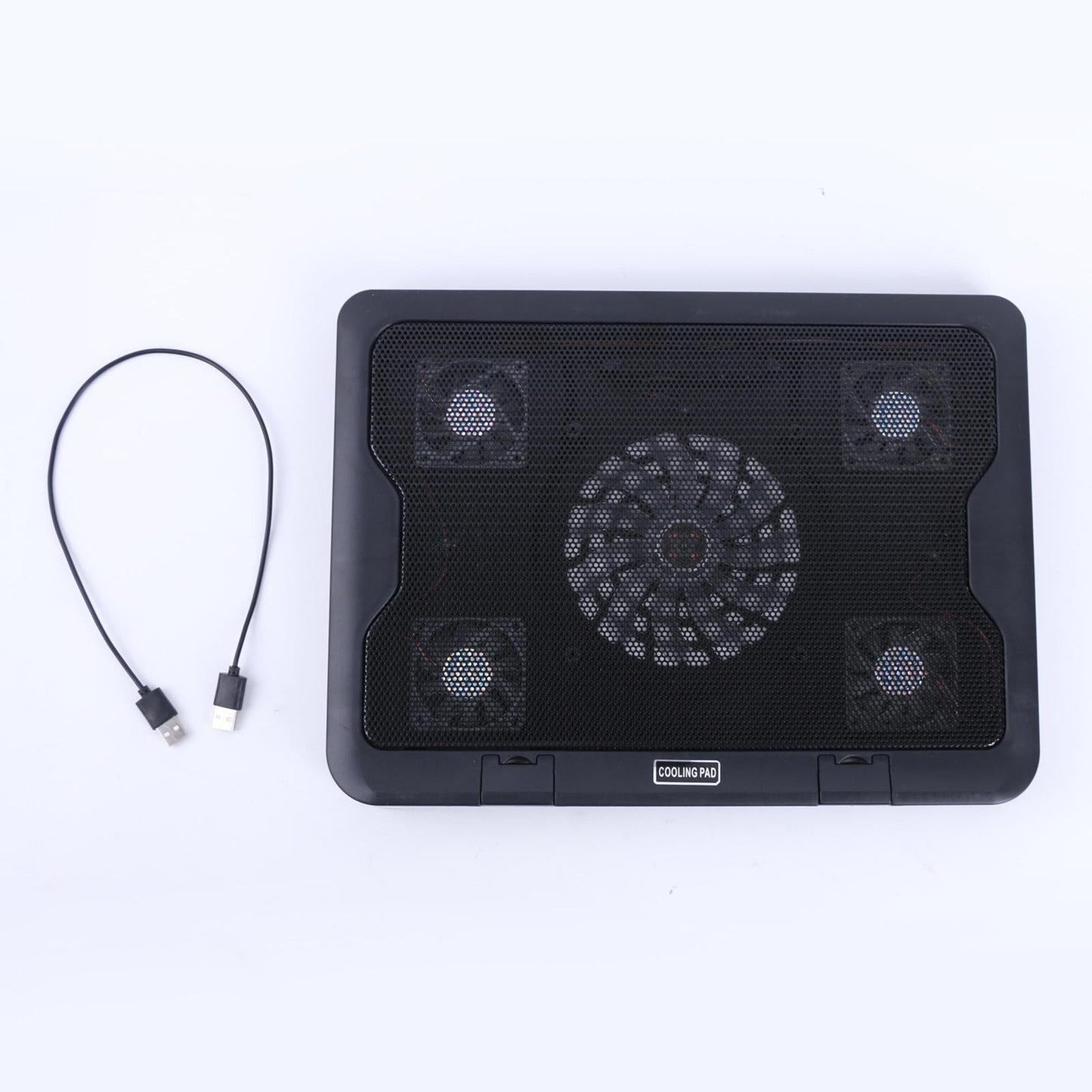 Laptop Cooling Pad Cooler 5 Blue LED Ultra Quiet Fans for 12-17" Notebook"