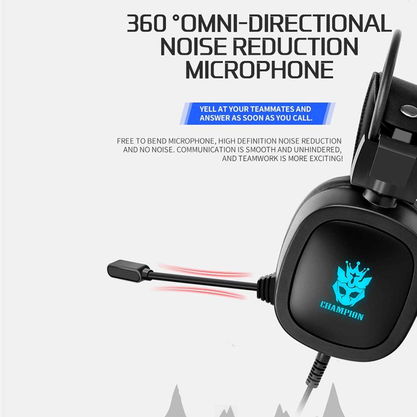 S100 Gaming Headphone Wired 7-LED with Microphone for Computer Black USB