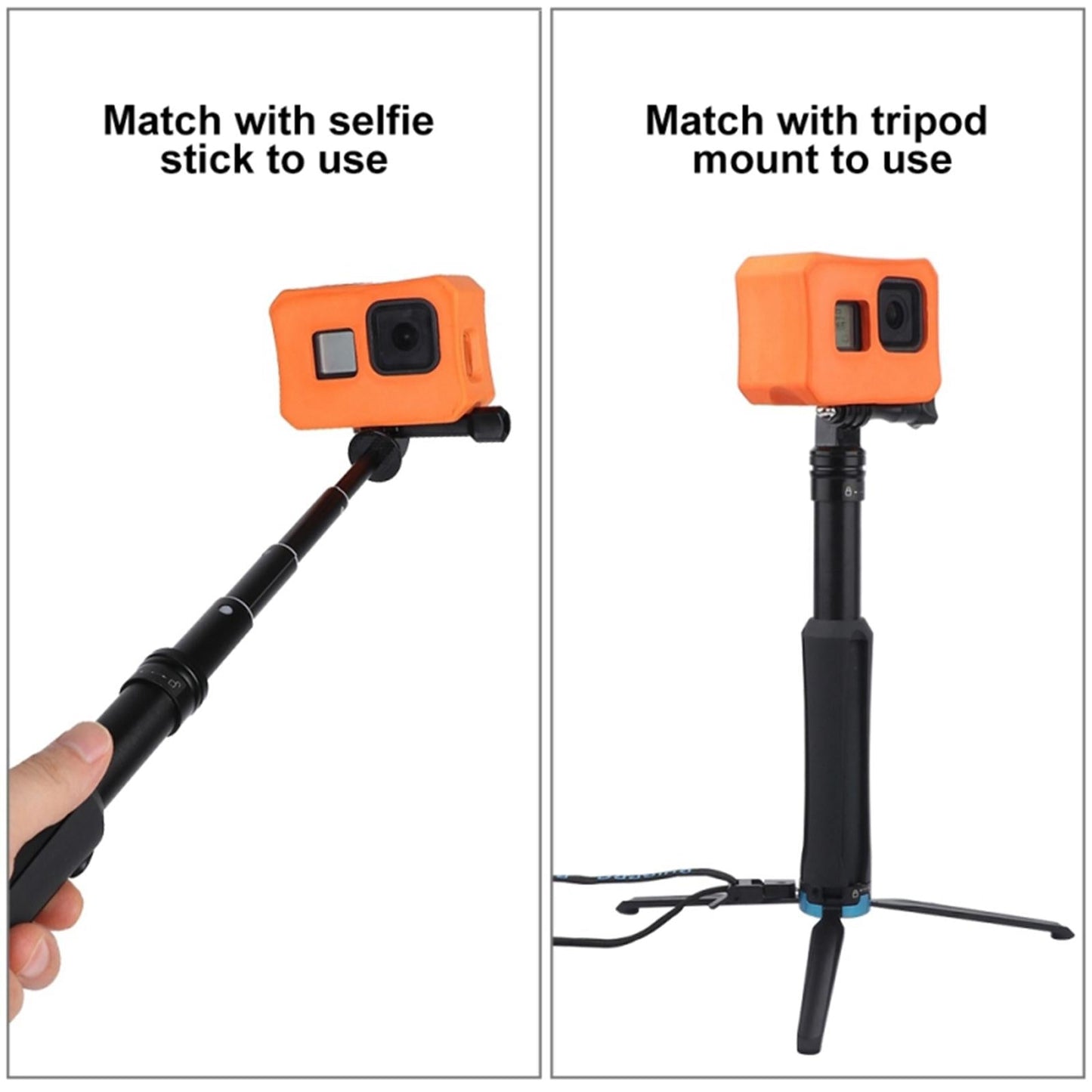 Silicone Camera Floaty Protective Case Water Sports for GoPro HERO 8 Orange