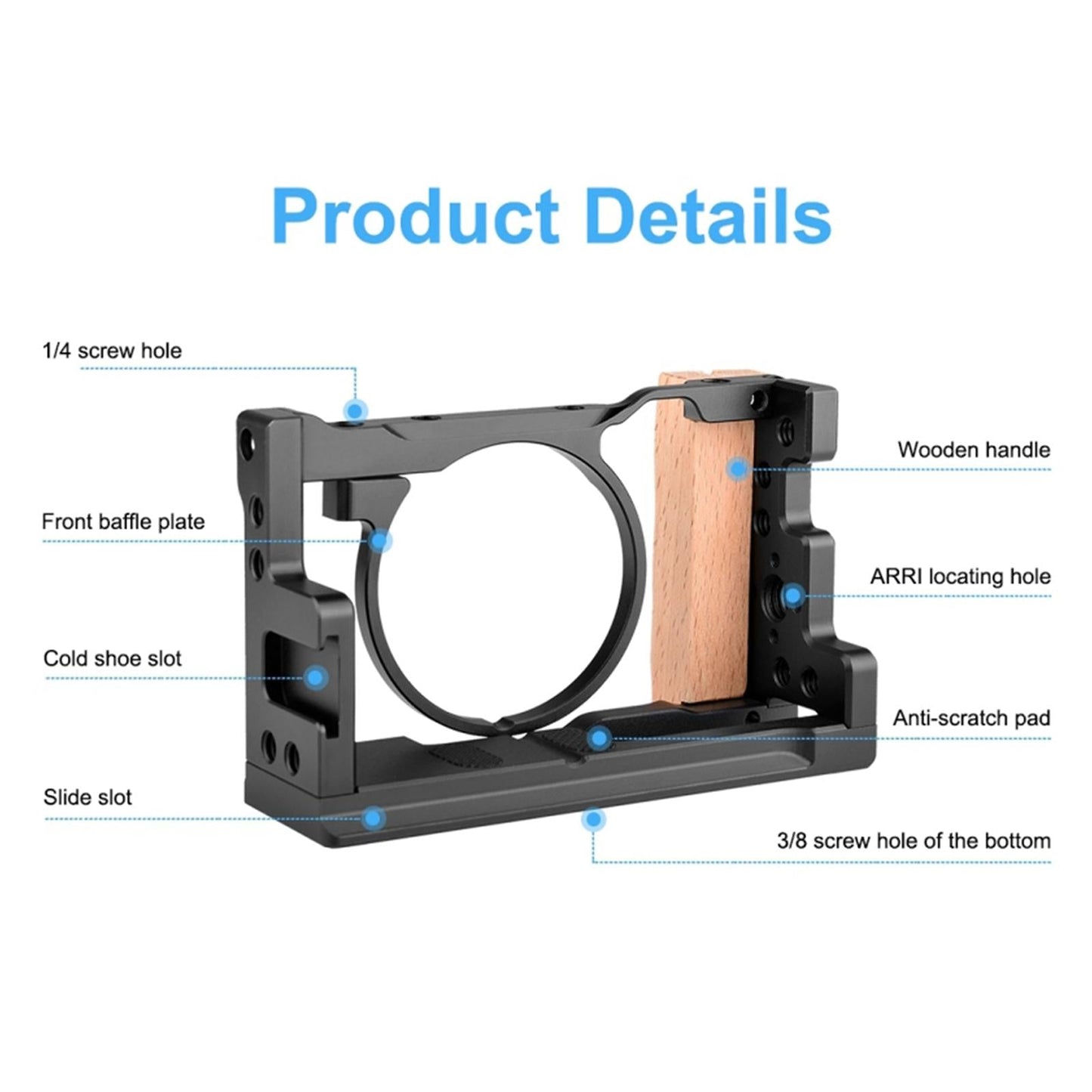 PULUZ Protective Camera Cage Stabilizer Holder Frame For Sony RX100 VI DSLR