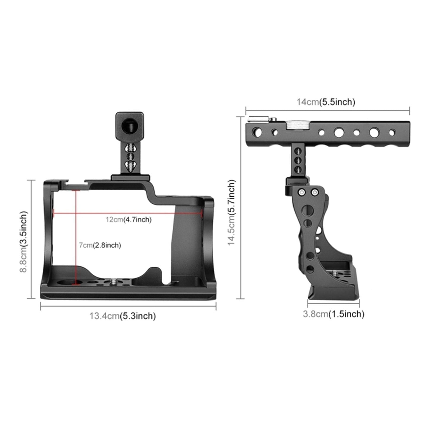 PULUZ PU3051B Vlogging Camera Cage Steadicam Housing Kit For Canon EOS M50