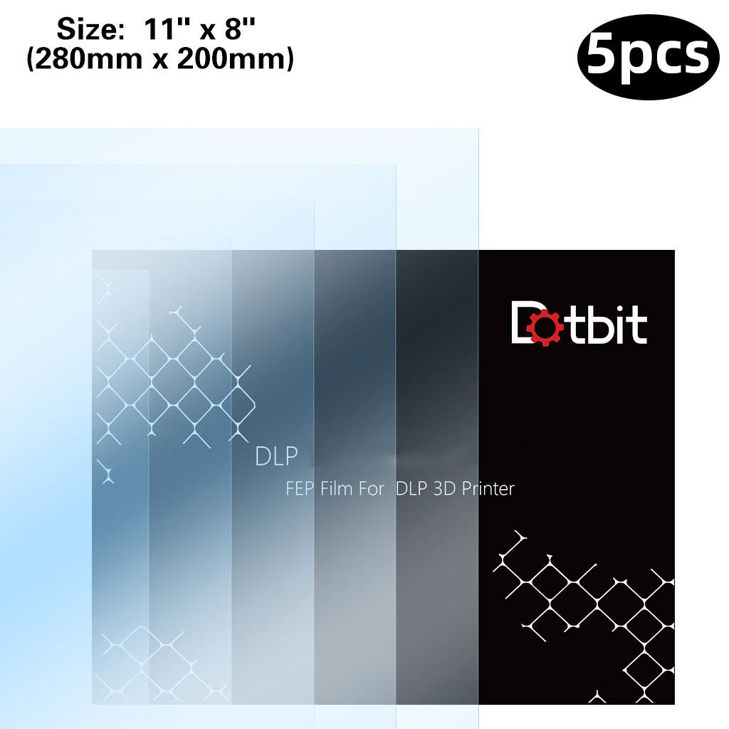 5 Packs LCD SLA FEP Release Sheet 280x200mm Durable FEP Sheet for Wanhao D8