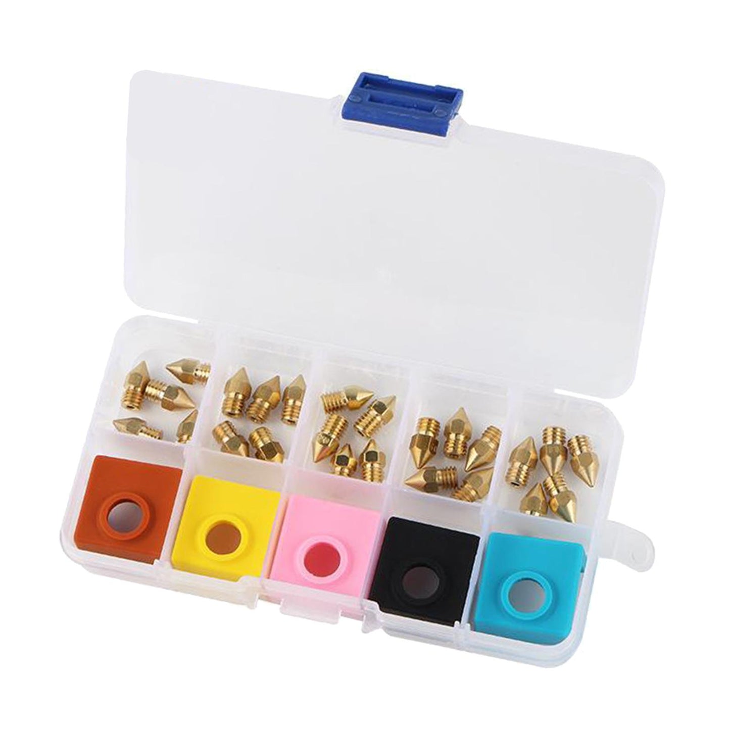 3D Printer Heater Block Silicone Covers MK9 Brass Nozzle Kit for Ender 5