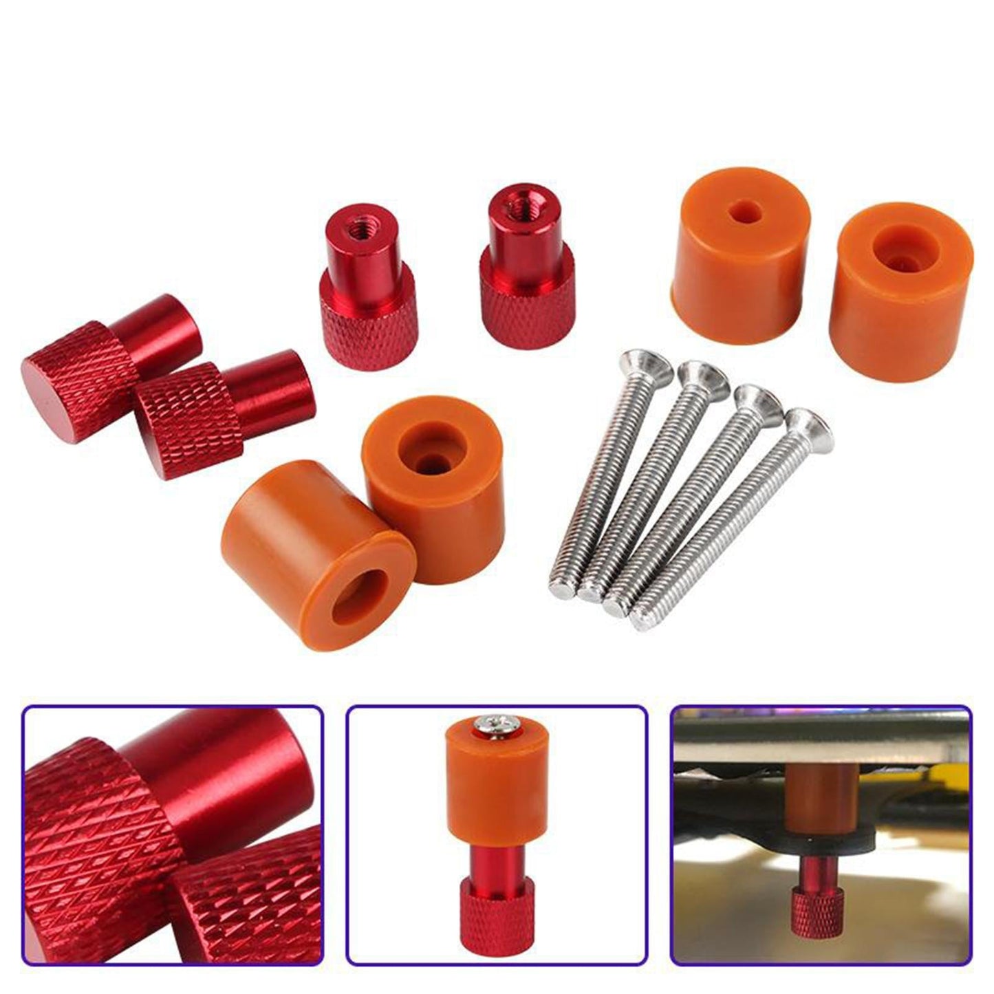 Set of 12 Upgrade Hand Twist Leveling Nut Set for Anet A6 Ender-3 3D Printer