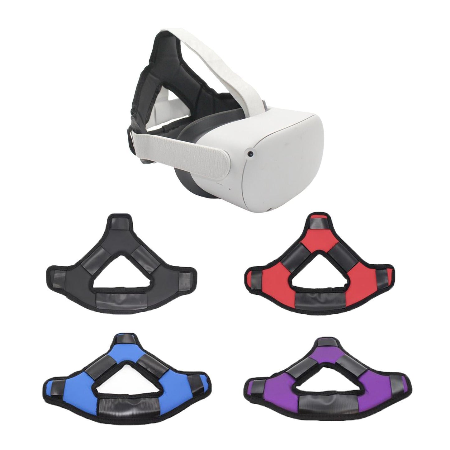 Easy Install Head Strap Pad Cushion Headband Fixing for Oculus Quest2 Red