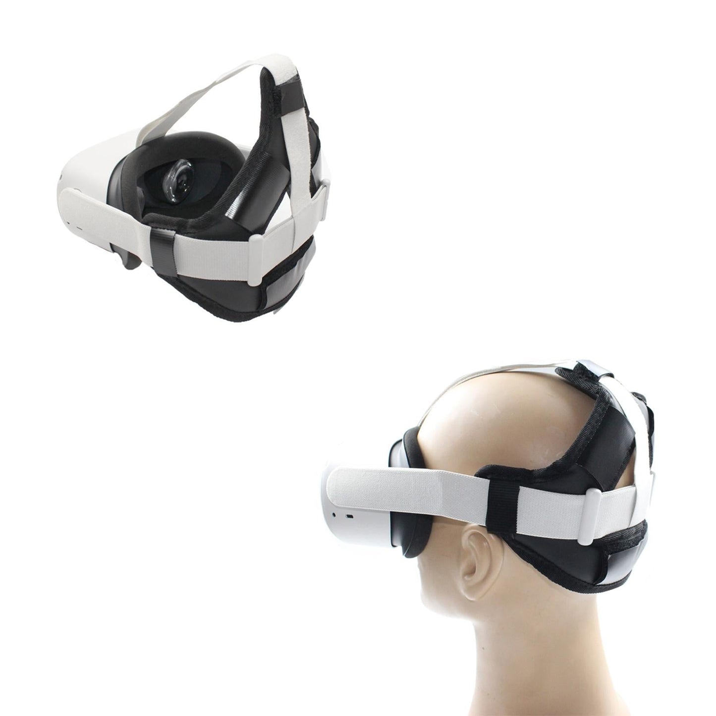 Easy Install Head Strap Pad Cushion Headband Fixing for Oculus Quest2 Blue