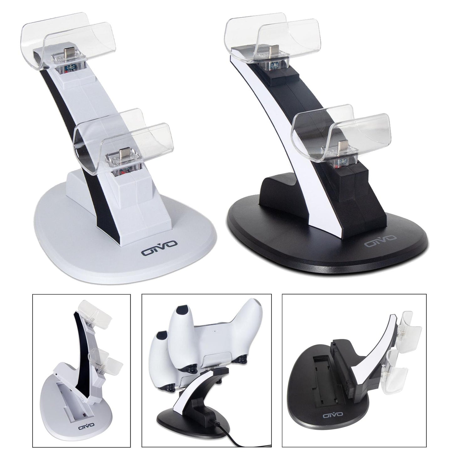 Fast Charging Charging Station Charger Dock Dual for PS5 White