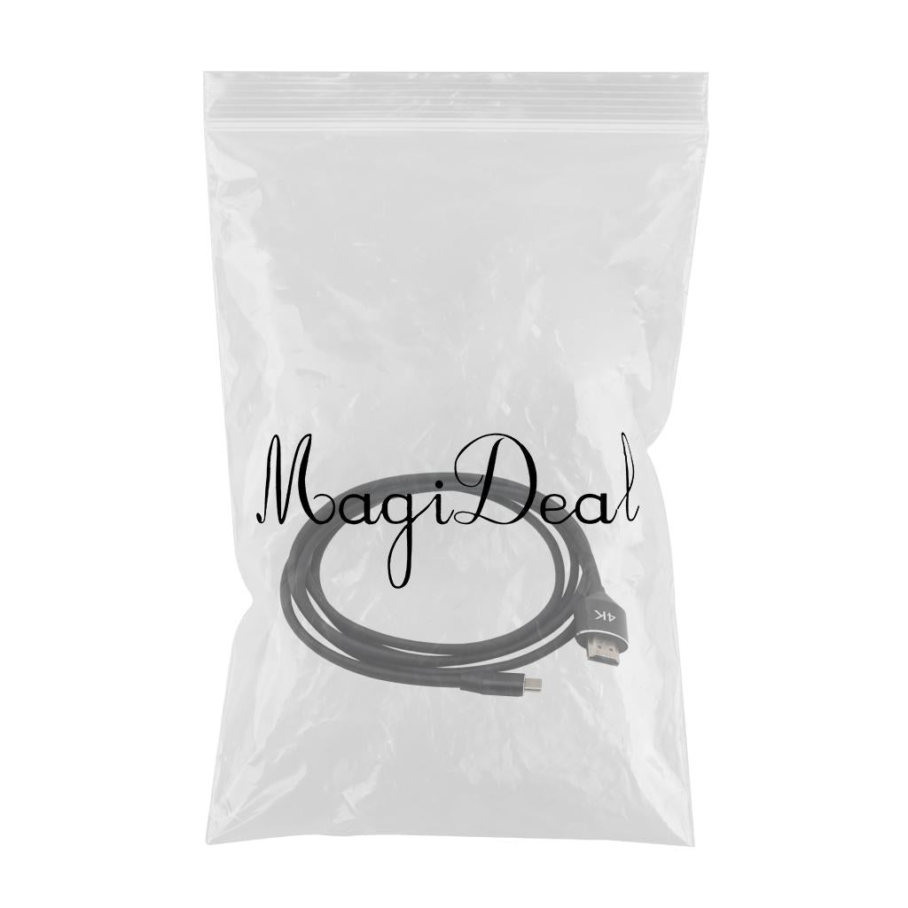 1080P USB-C Type-C to HDMI TV Cable 2m High Speed for Macbook Pro Black