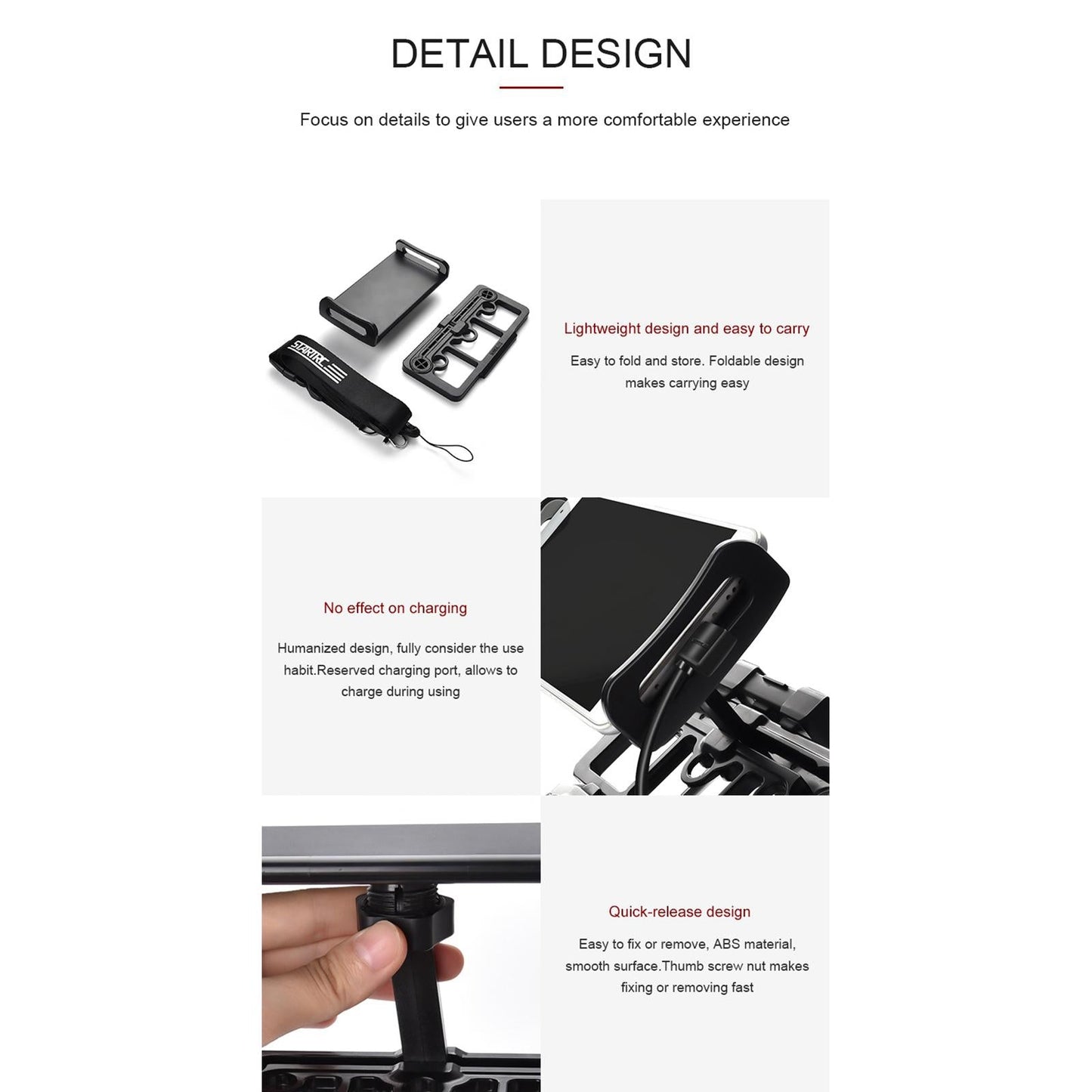 4-12 Inch Smart Phone Stand Mount Holder for Mavic Mini 2 Remote Controller