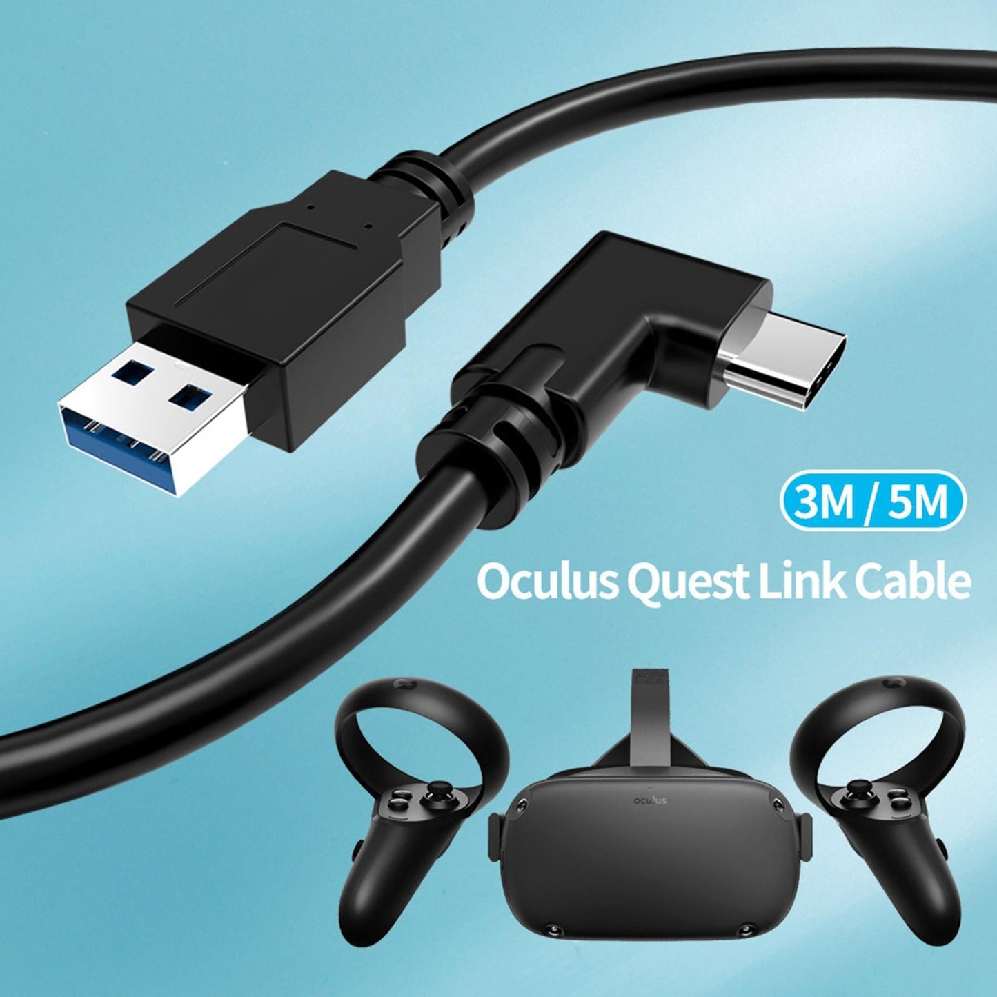 10ft Type-C to USB-C Link Cable for Quest VR Headset USB 3.0 to Type C