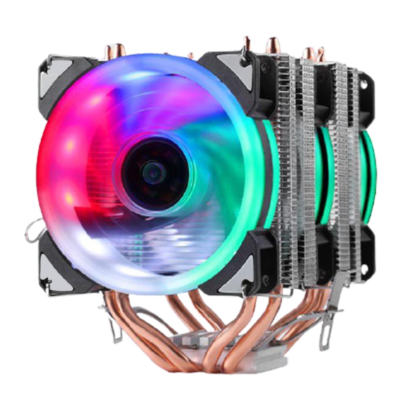 CPU Cooler Dual Cooling Tower RGB Fans for AMD Intel Dual tower 3 fans