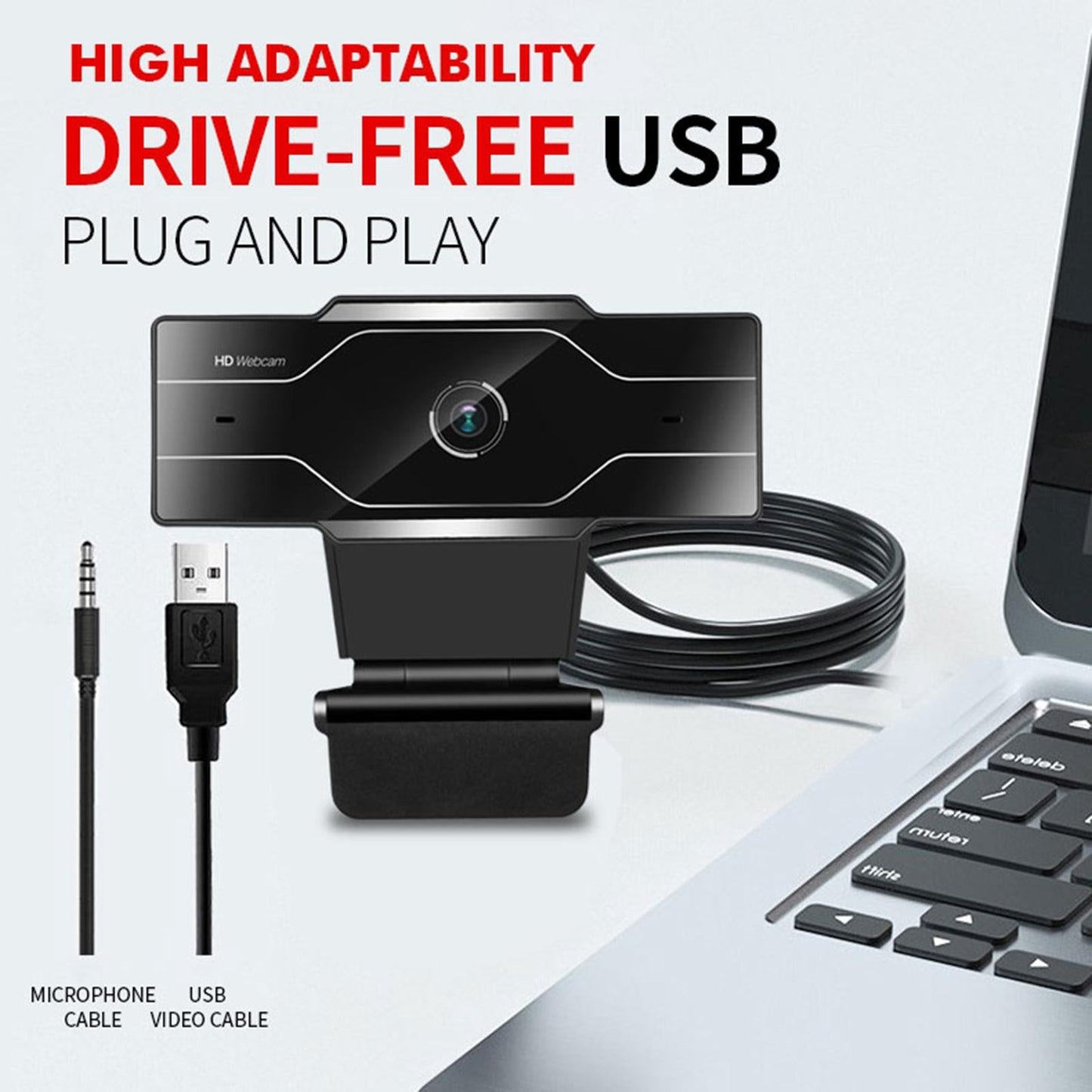 Webcam HD Web Camera Cam Microphone For PC Laptop 720P Orange