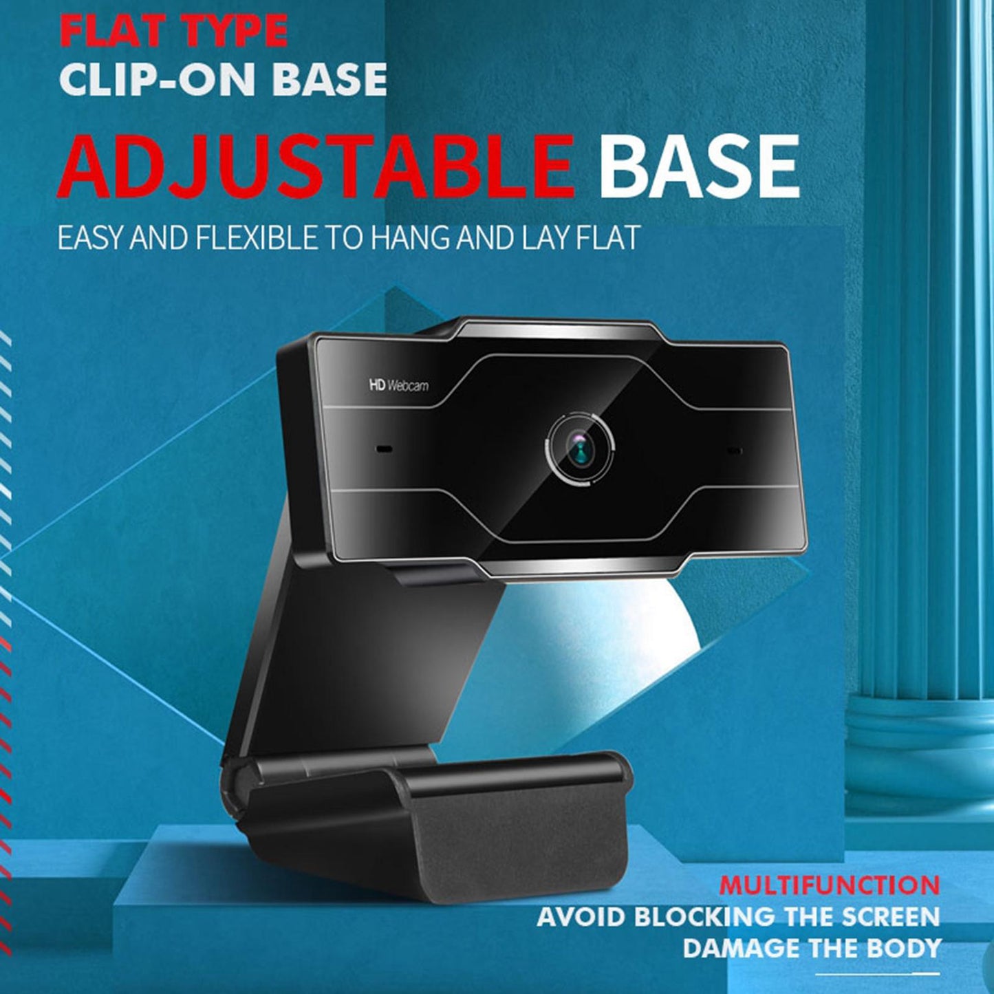 Webcam HD Web Camera Cam Microphone For PC Laptop 720P Silver