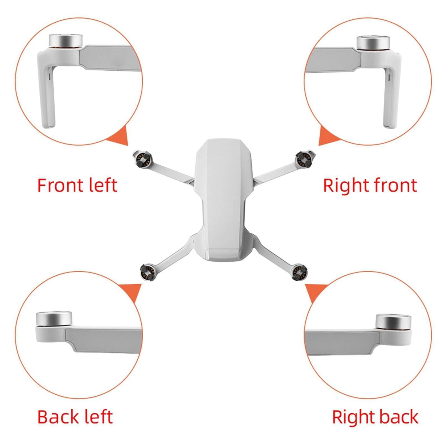 Arm Body Middle Bottom Upper Cover for DJI Mavic Mini 2 Left Front Arm