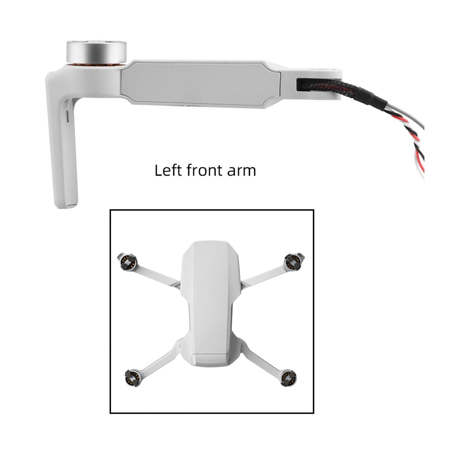 Arm Body Middle Bottom Upper Cover for DJI Mavic Mini 2 Left Front Arm