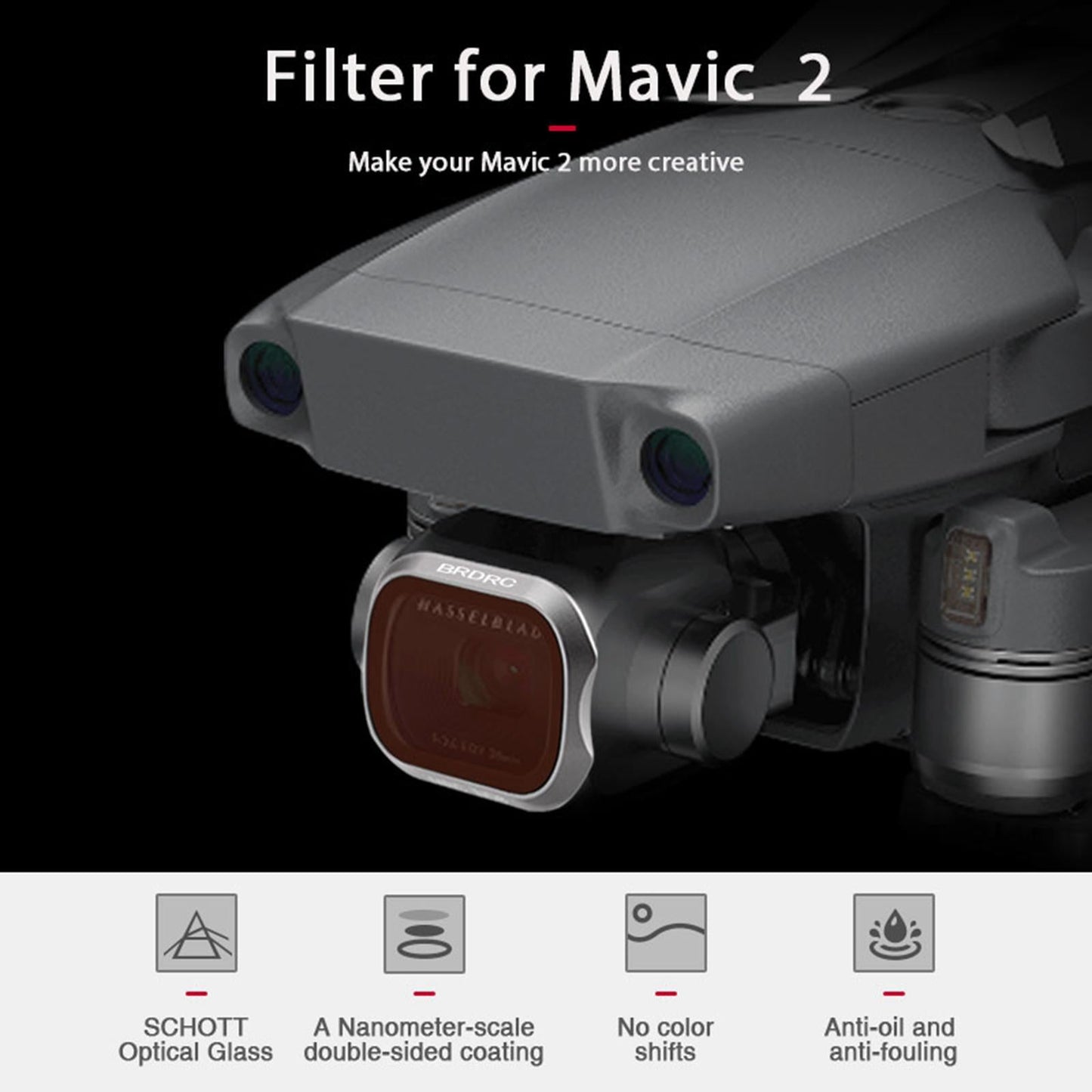 Filters Compatible with DJI MAVIC 2 Pro Drone Camera UV+CPL+ND4+ND8+16+32