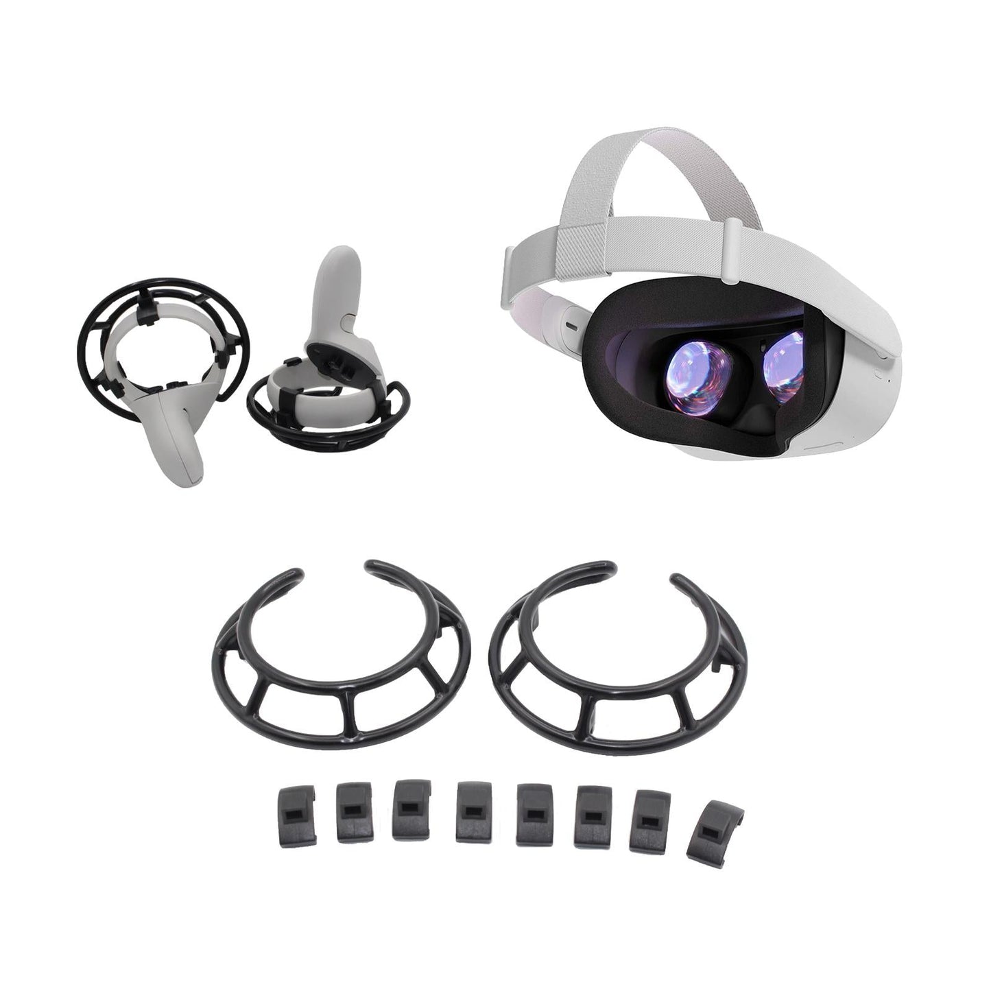 2x Handle Bumper Anti-Shock Controller Grip Protective for Quest 2