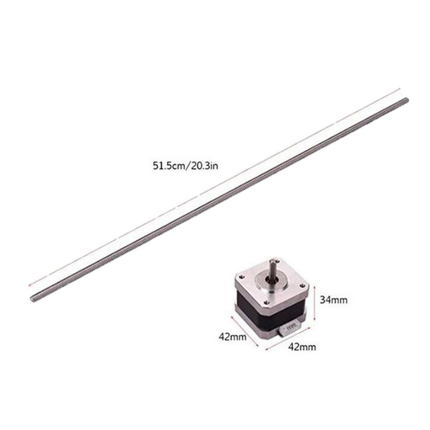 3D Printer Dual Z Axis Rod Upgrade Kit Replacement Parts for Creality CR-10