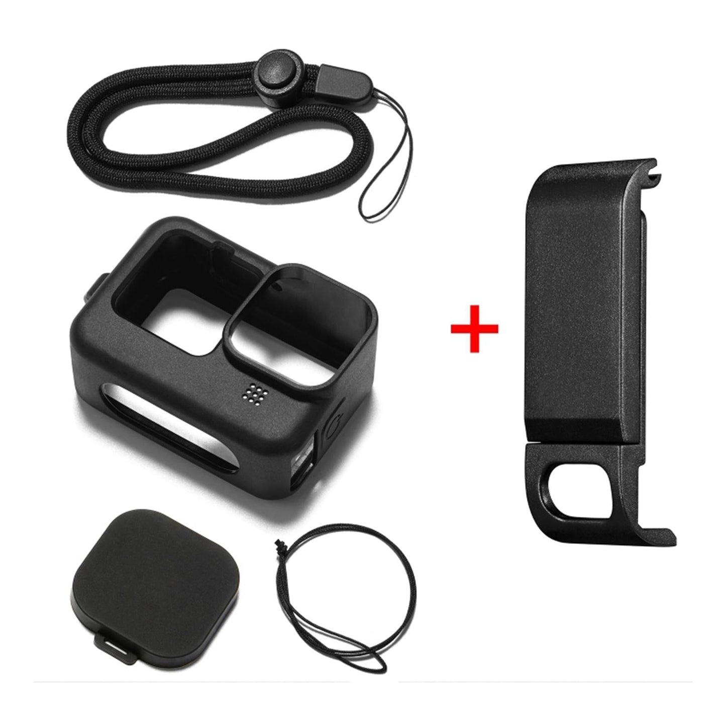 Protective Soft Silicone Housing Case for GoPro Hero9 Black & Lanyard