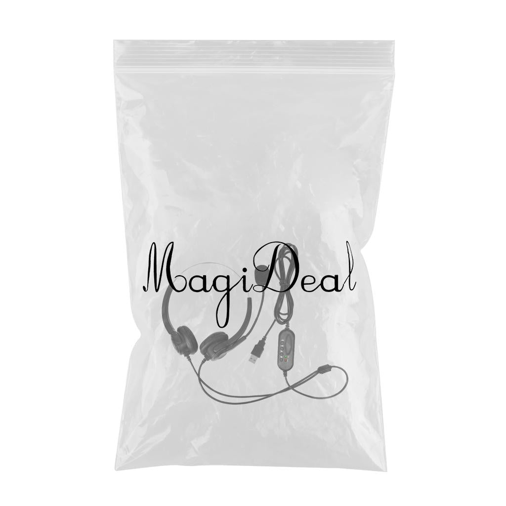 USB Headsets Noise Cancelling Headphone with Micophone in-line Controls