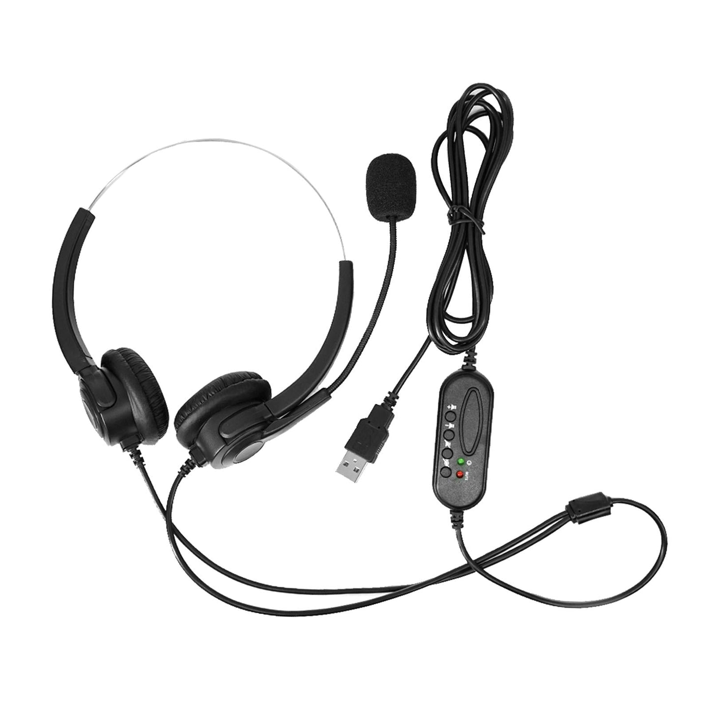 USB Headsets Noise Cancelling Headphone with Micophone in-line Controls