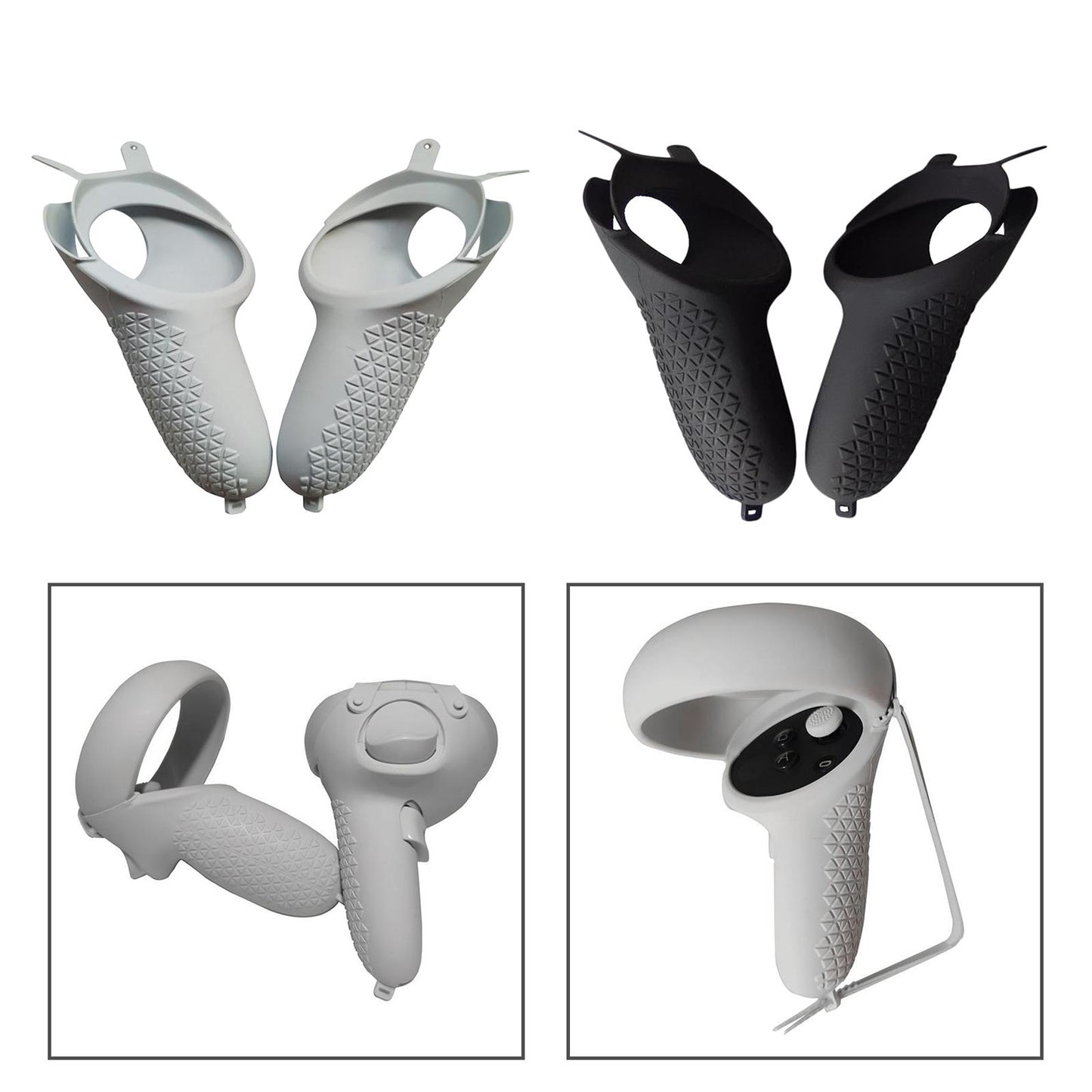 Touch Controller Silicone Handle Grip Cover for Oculus Quest 2 white