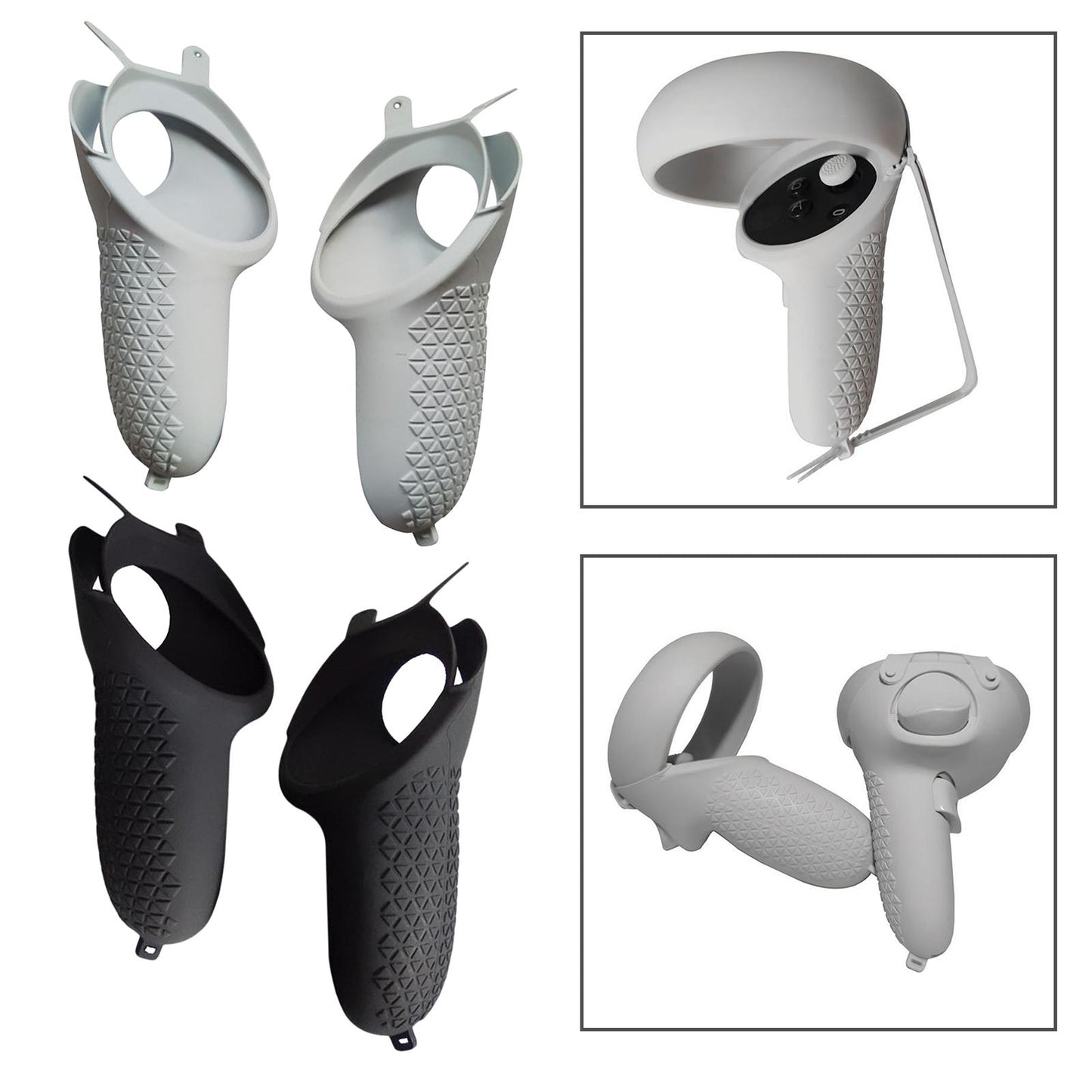 Touch Controller Silicone Handle Grip Cover for Oculus Quest 2 white