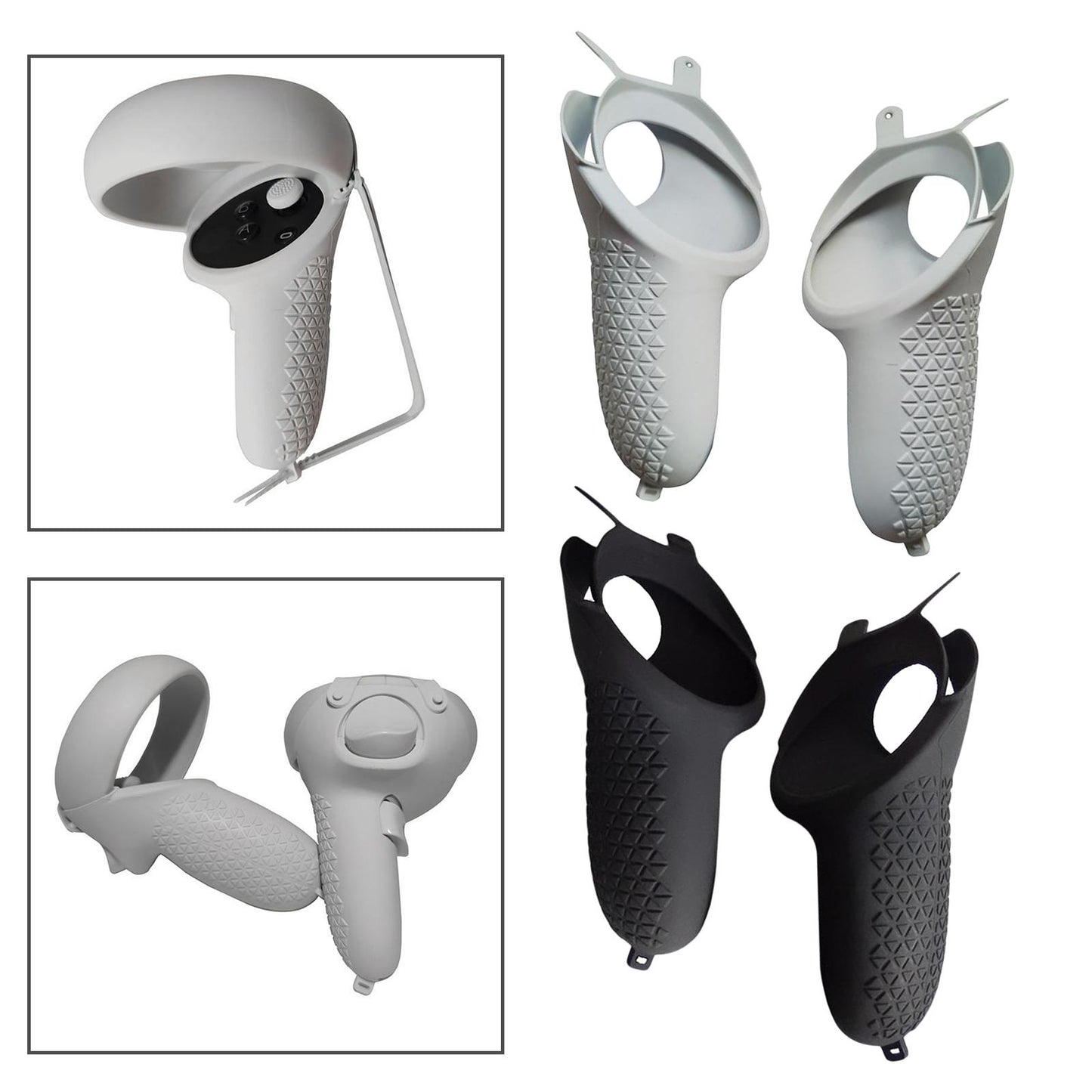 Touch Controller Silicone Handle Grip Cover for Oculus Quest 2 white