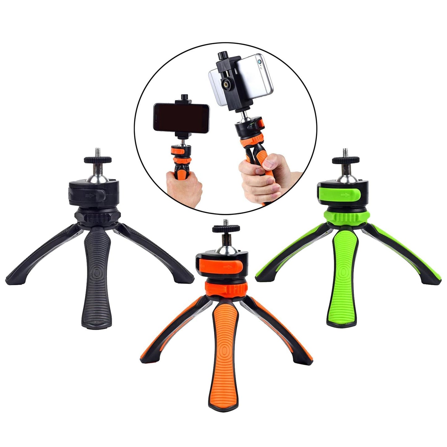 Portable Mini Tripod Camera Desk Tripod Mount Holder Table Stand Green