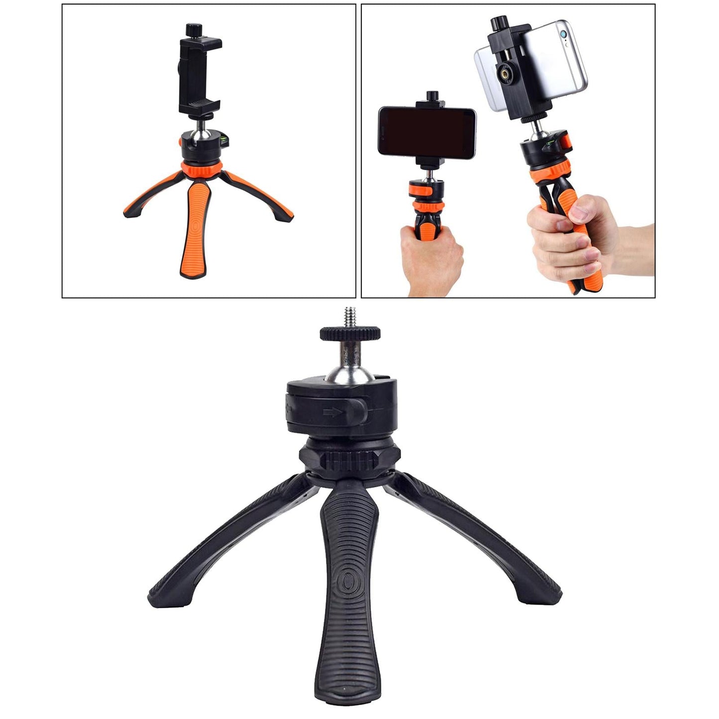 Portable Mini Tripod Camera Desk Tripod Mount Holder Table Stand Black