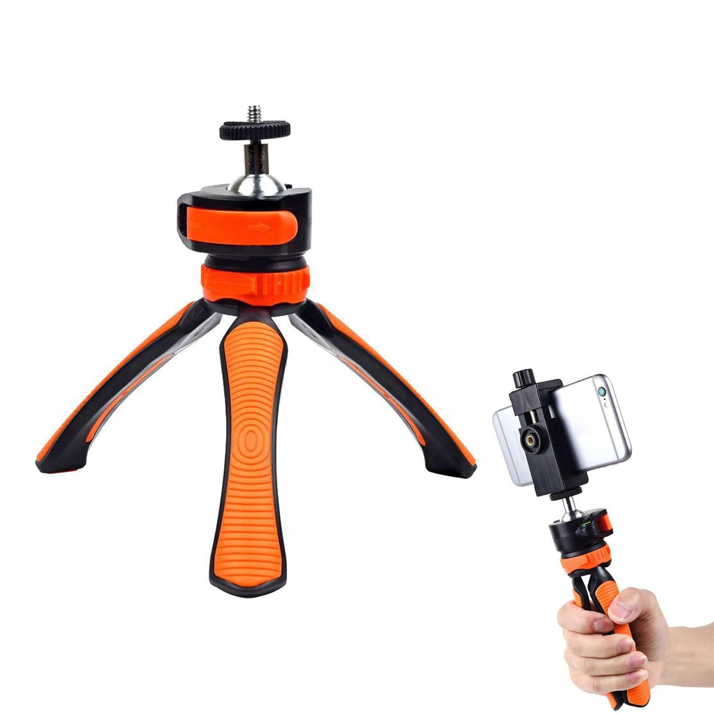 Portable Mini Tripod Camera Desk Tripod Mount Holder Table Stand Orange