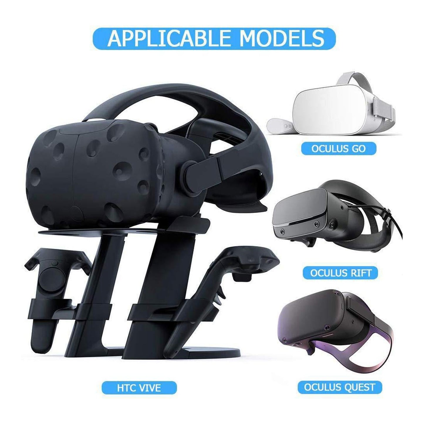 VR Headset and Touch Controllers Stand Storage Mount for Oculus Quest 2 Go