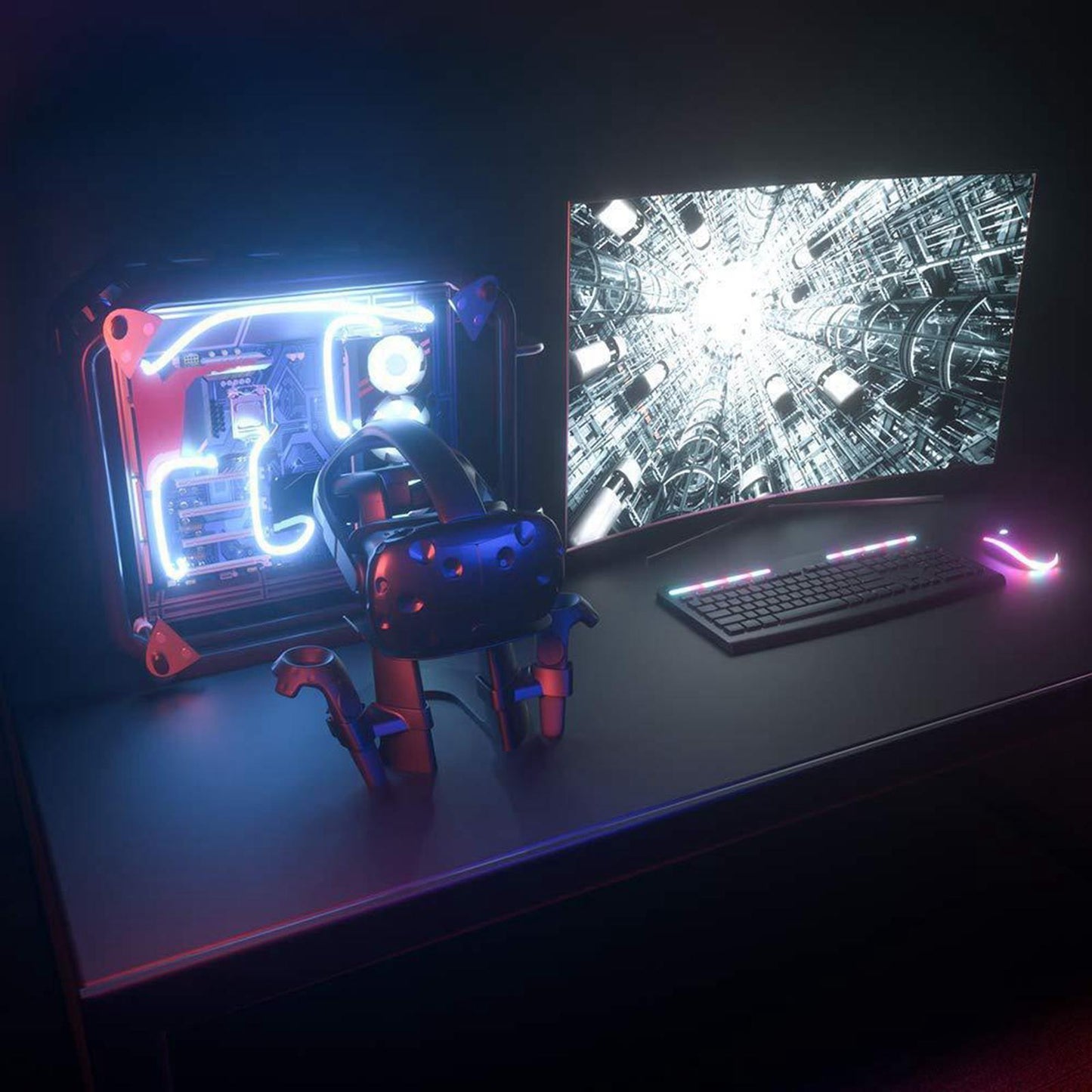 VR Headset and Touch Controllers Stand Storage Mount for Oculus Quest 2 Go