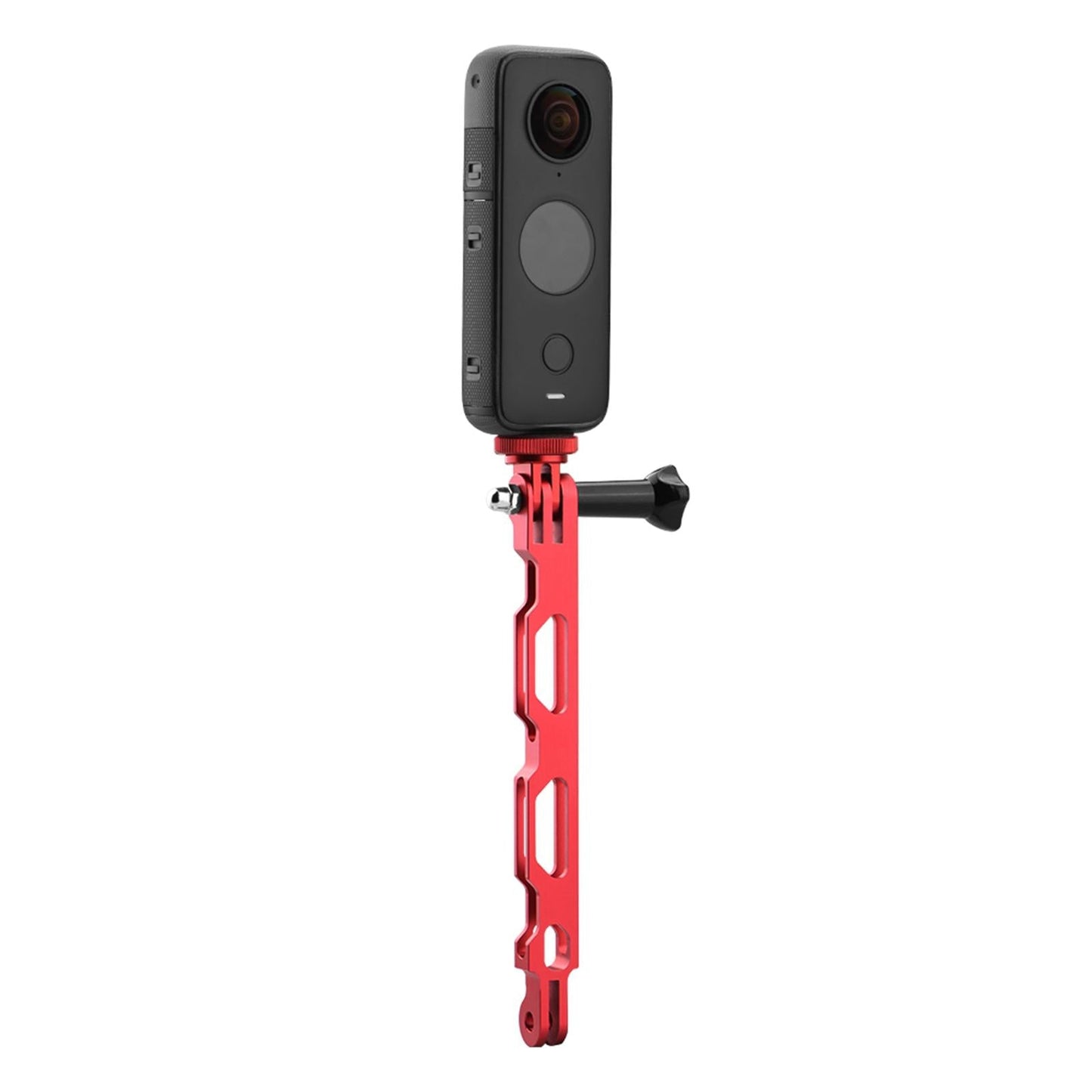 CNC Extension Arm Pole Mount Base 1/4 Adapter For Insta360 ONE X2 X red"