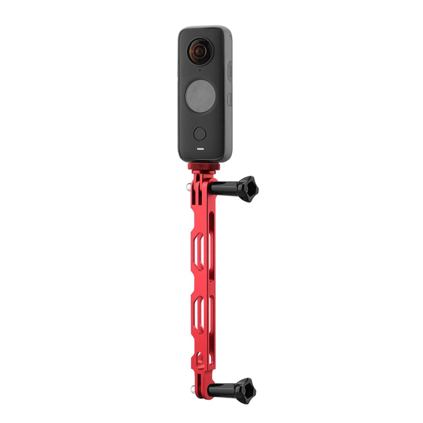 CNC Extension Arm Pole Mount Base 1/4 Adapter For Insta360 ONE X2 X red"