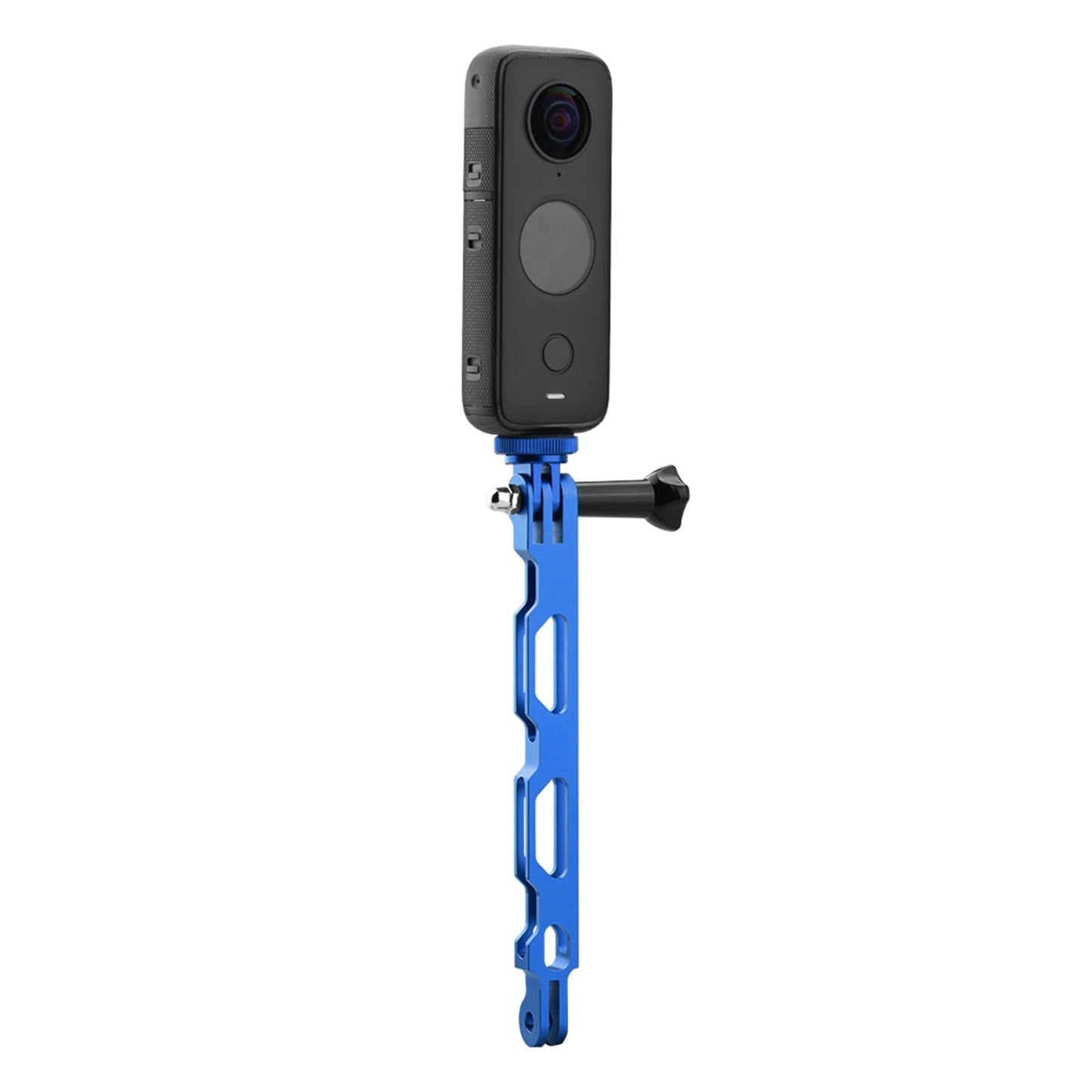 CNC Extension Arm Pole Mount Base 1/4 Adapter For Insta360 ONE X2 X blue"