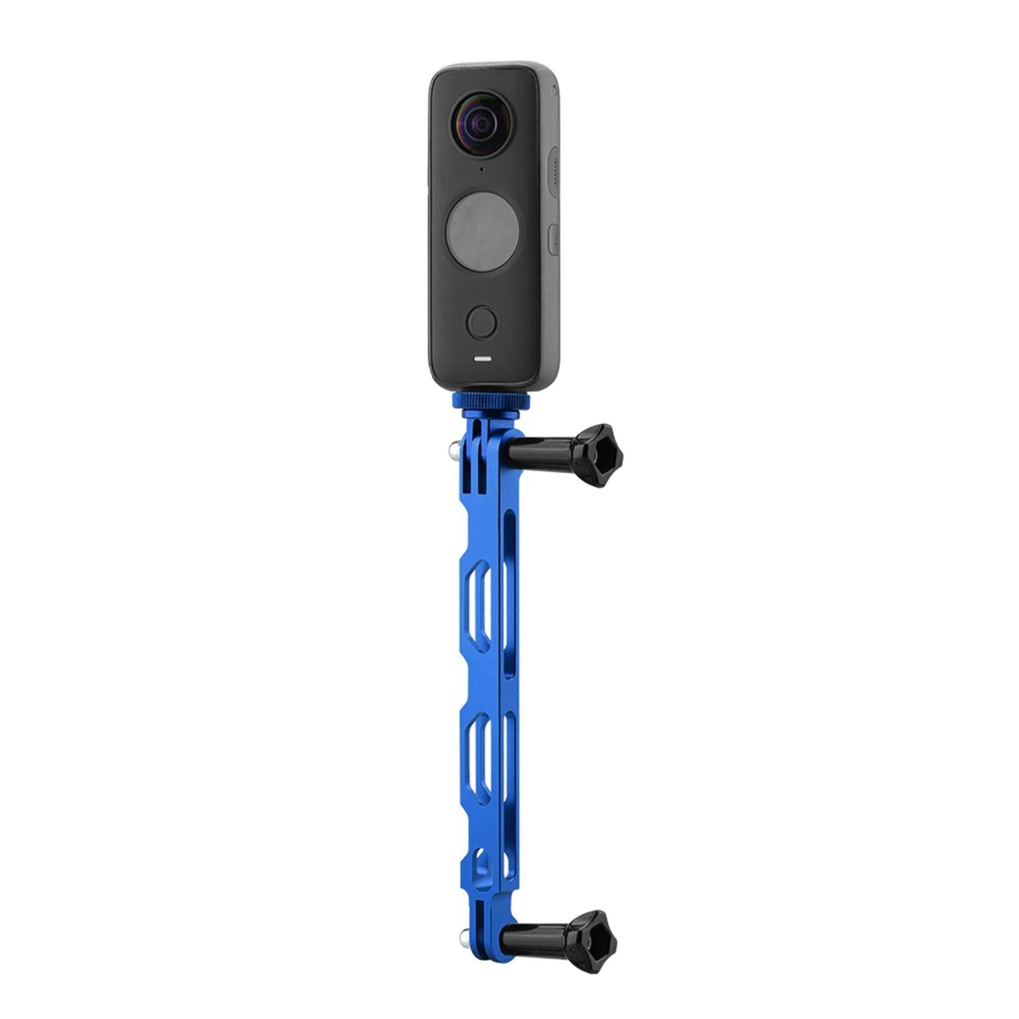 CNC Extension Arm Pole Mount Base 1/4 Adapter For Insta360 ONE X2 X blue"