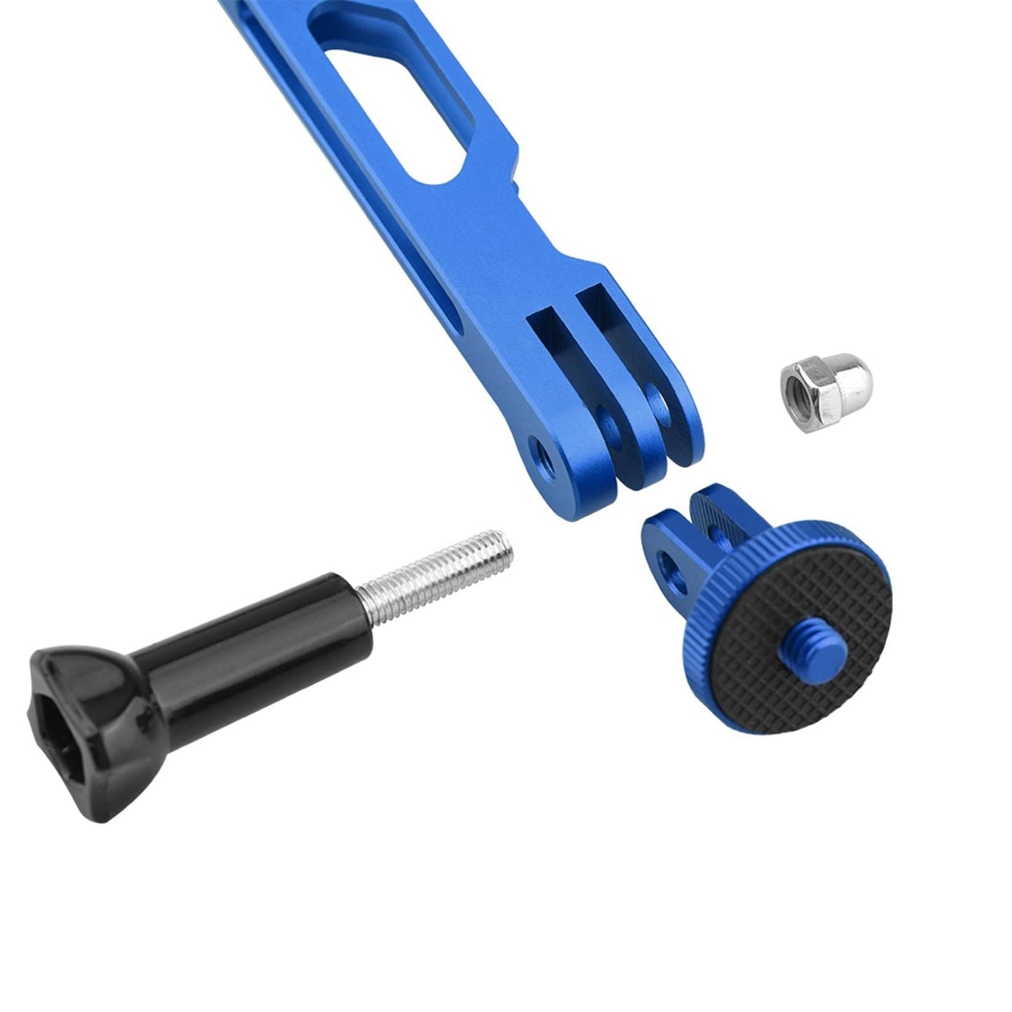 CNC Extension Arm Pole Mount Base 1/4 Adapter For Insta360 ONE X2 X blue"