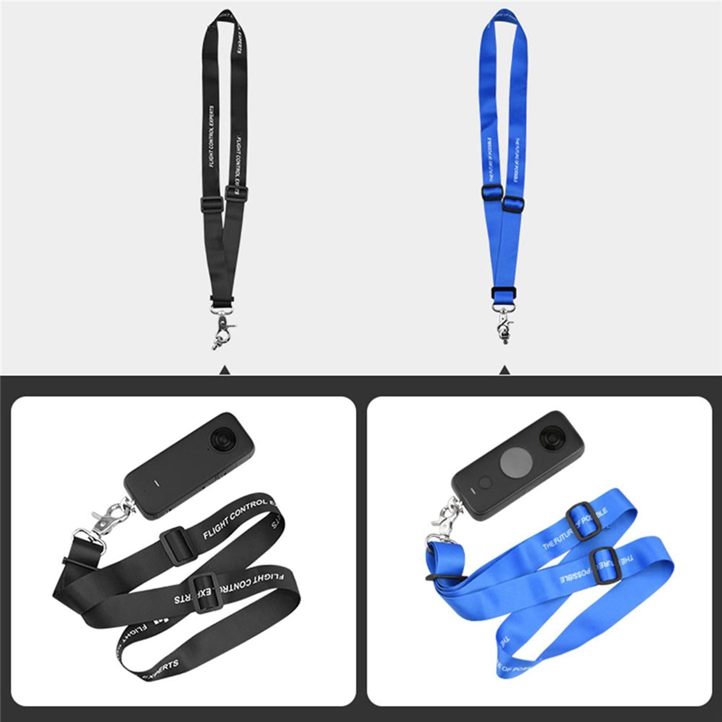 Neck Strap Camera Lanyard Sling For Insta360 ONE X/X2 Sport Camera Kit Black