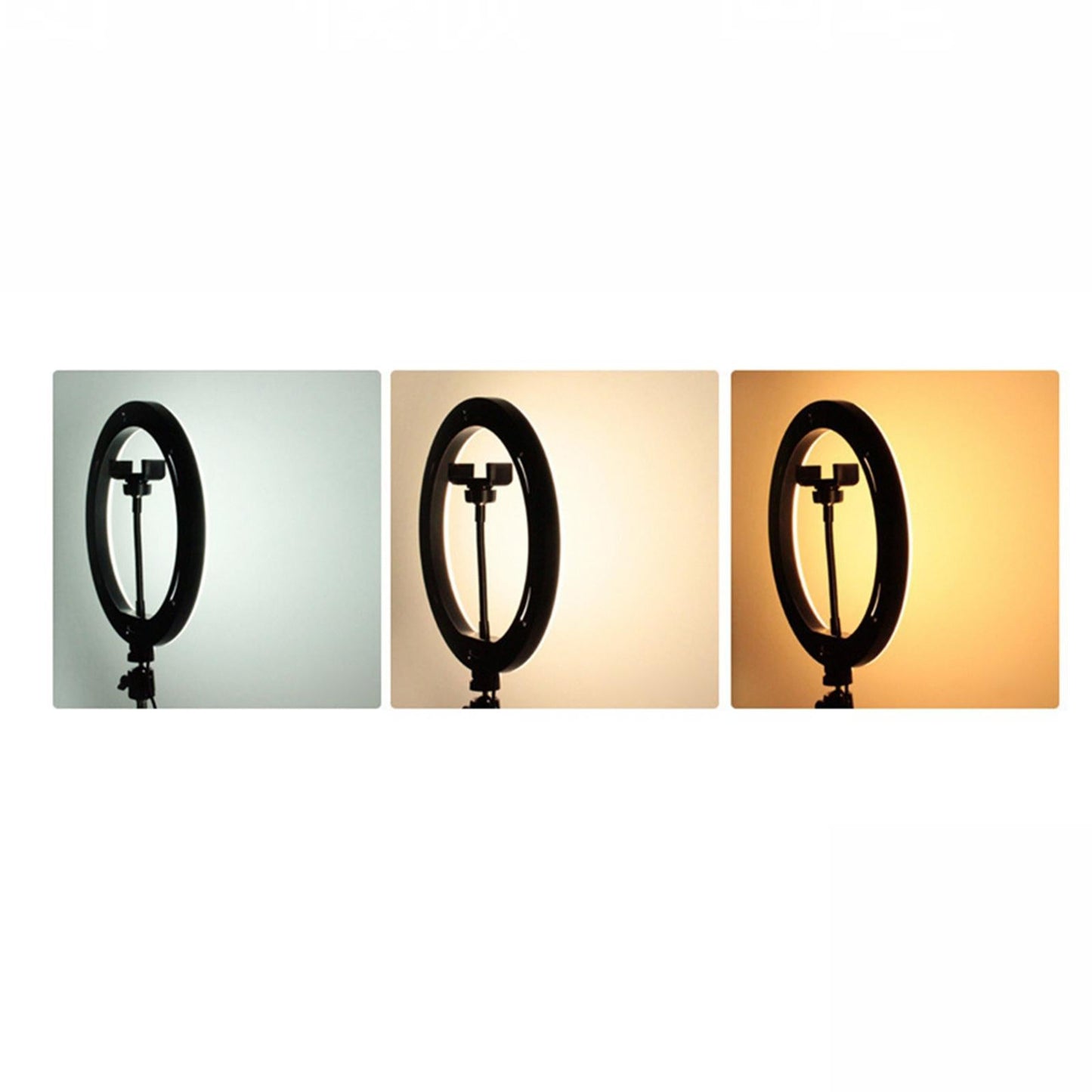 Adjustable 12/10"/6" Selfie Ring Light Phone Holder for YouTube Photography Set C"