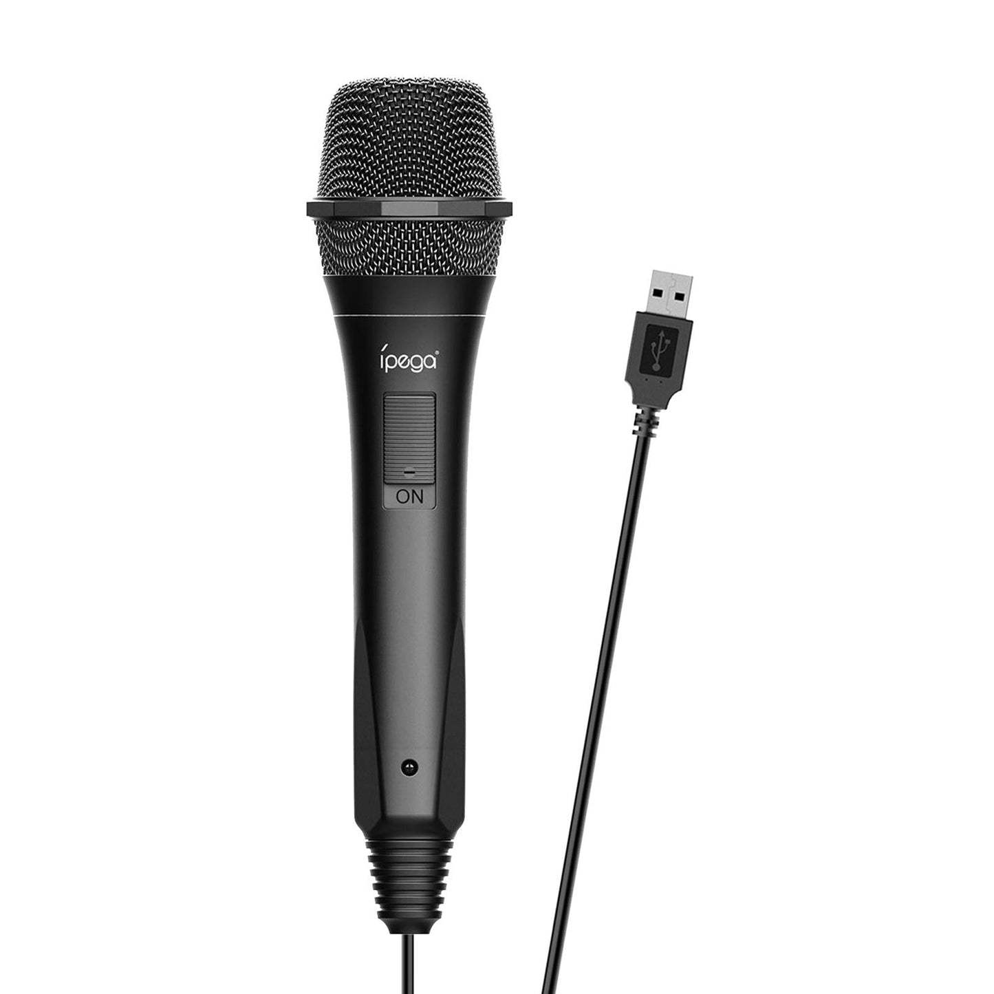 Black USB Handheld Game Microphone Singing MIC for PS4 Switch Plug & Play