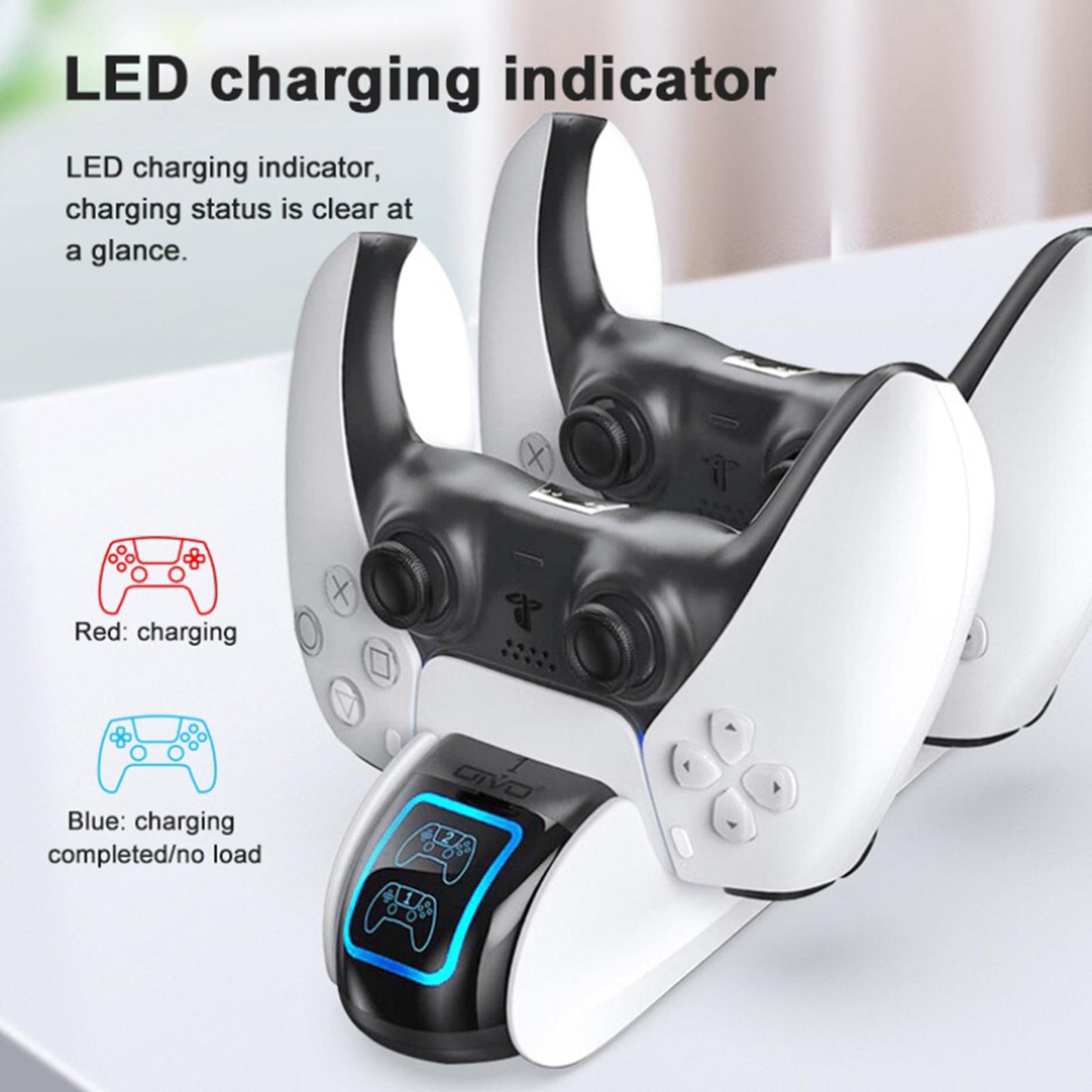 Portable Dual Charging Station Charger for Playstation 5 Controller Safe