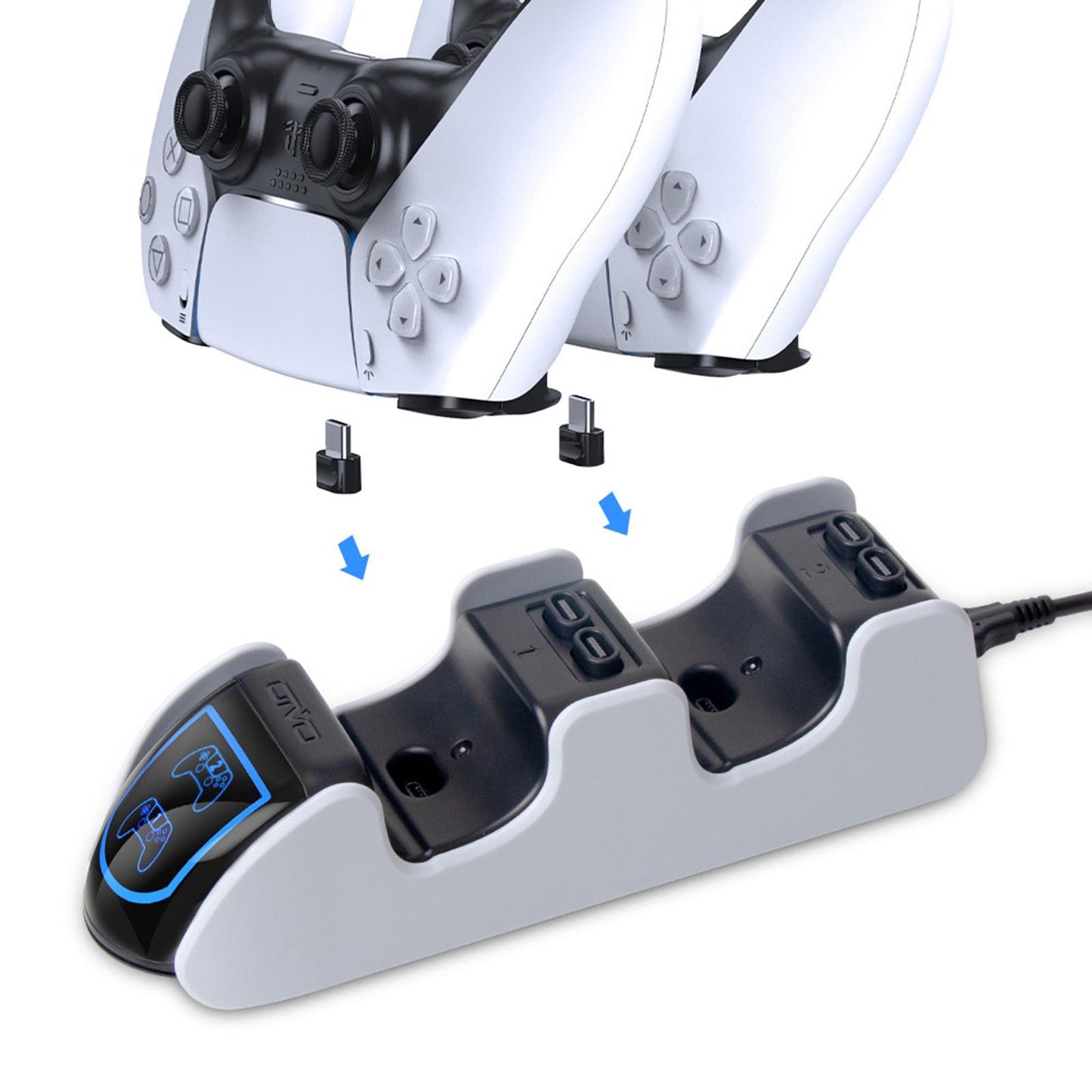 Portable Dual Charging Station Charger for Playstation 5 Controller Safe