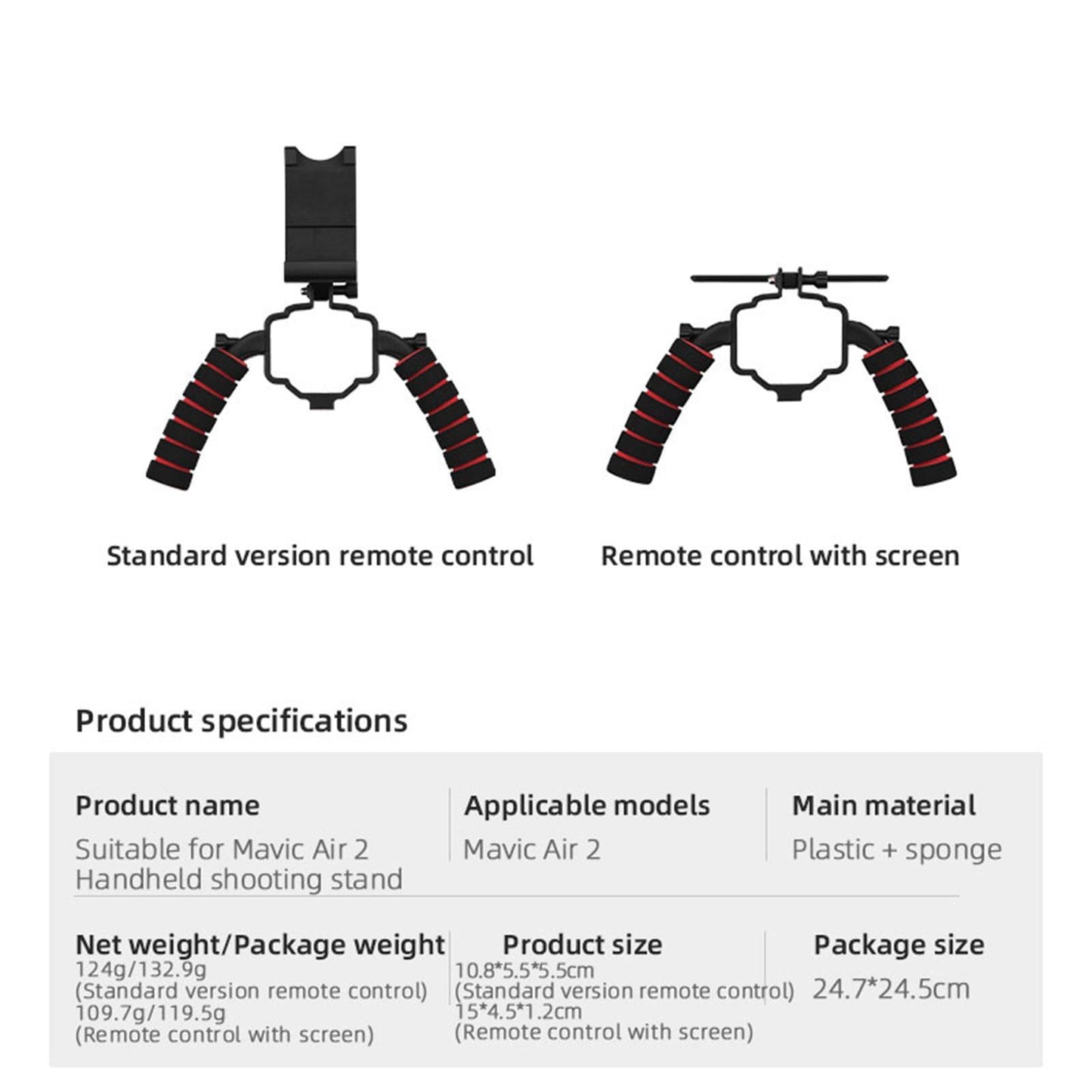 Handheld Gimbal Stabilizer for DJI Mavic AIR 2 remote with screen