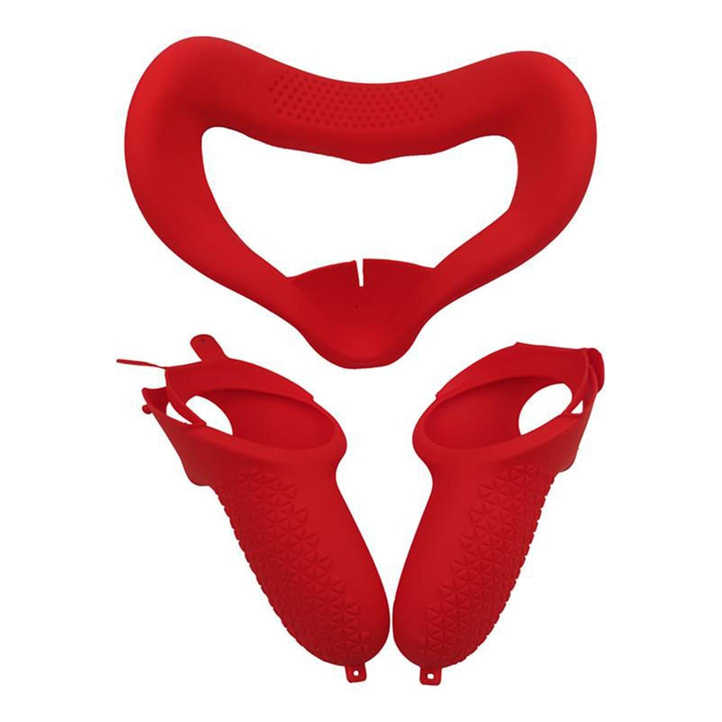 Silicone Eye Mask Cover Controller Grips For Oculus Quest 2 VR Headset Red